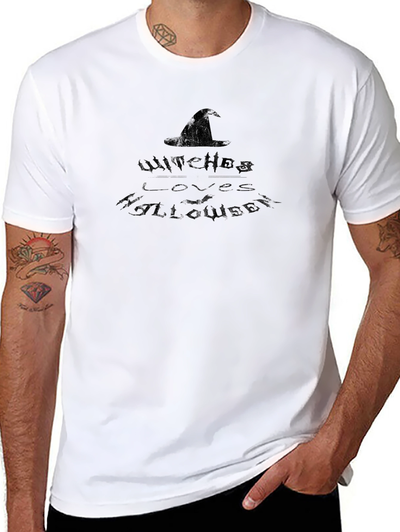 Witches Love Halloween Black T-Shirt
