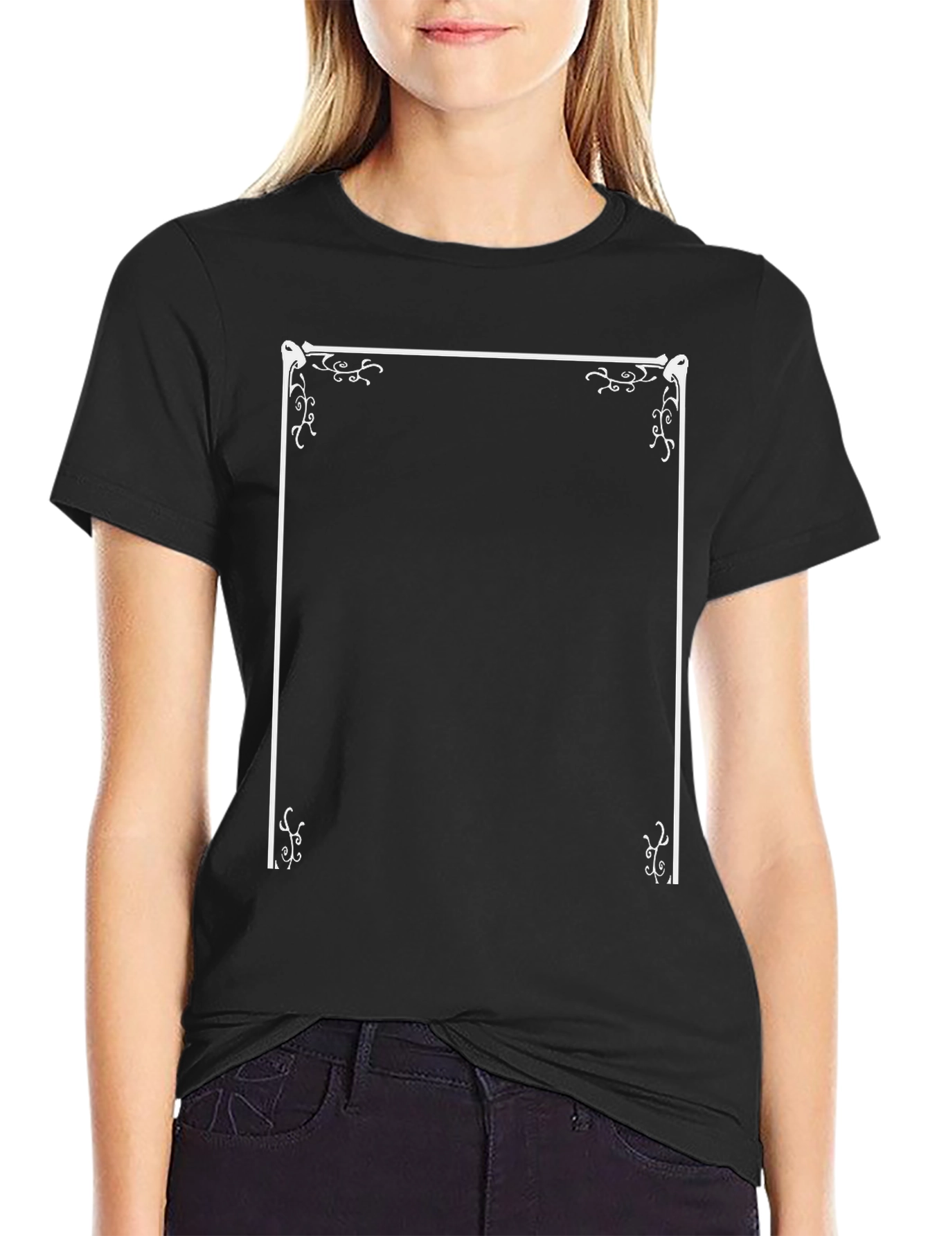 Elegant Frame Black Tee