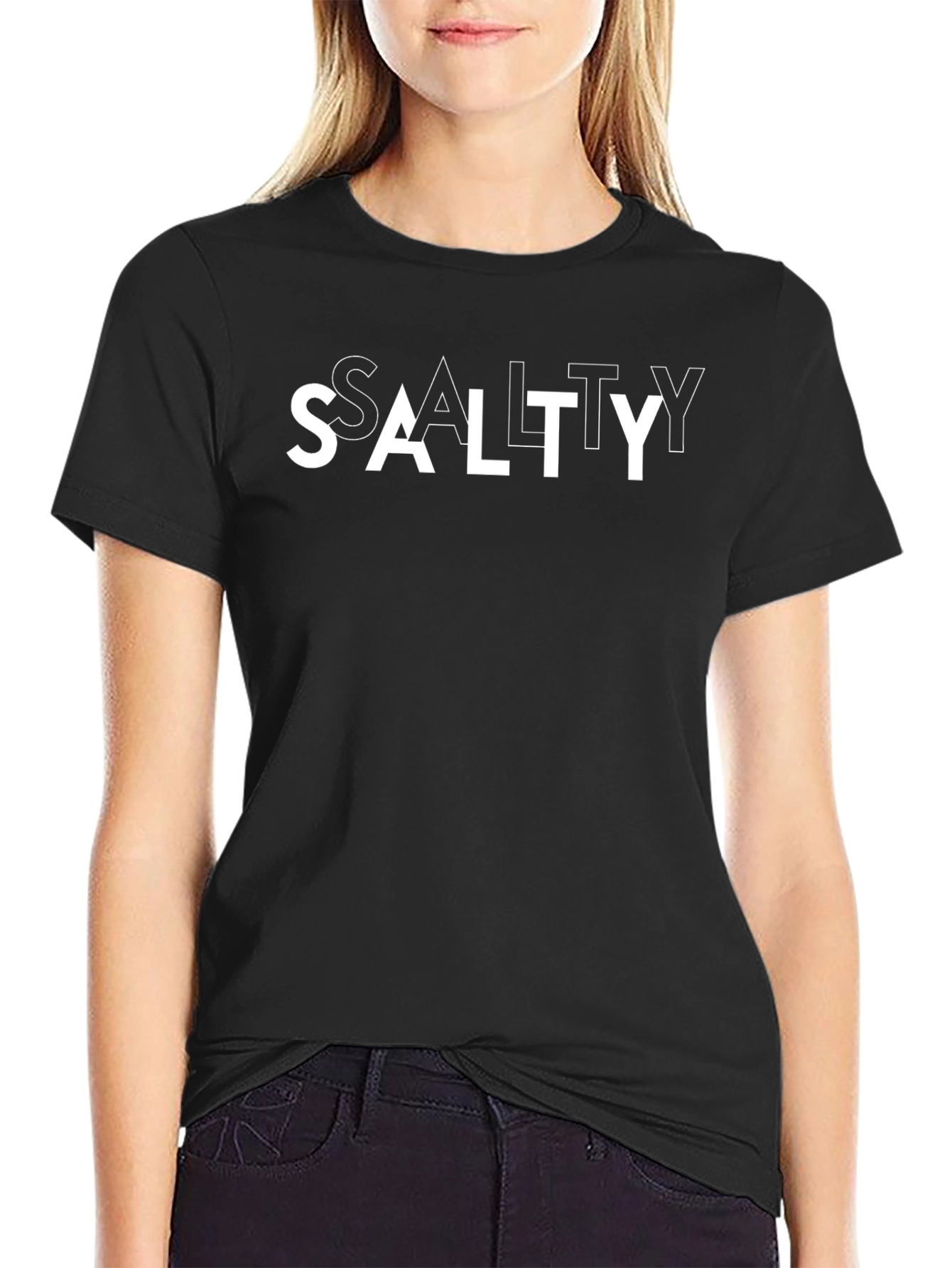 Salty Graphic Tee - Mens Black Short Sleeve