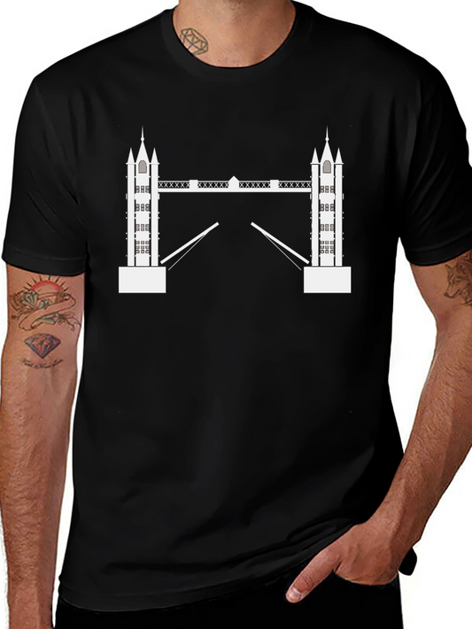 London Bridge Black Graphic Tee