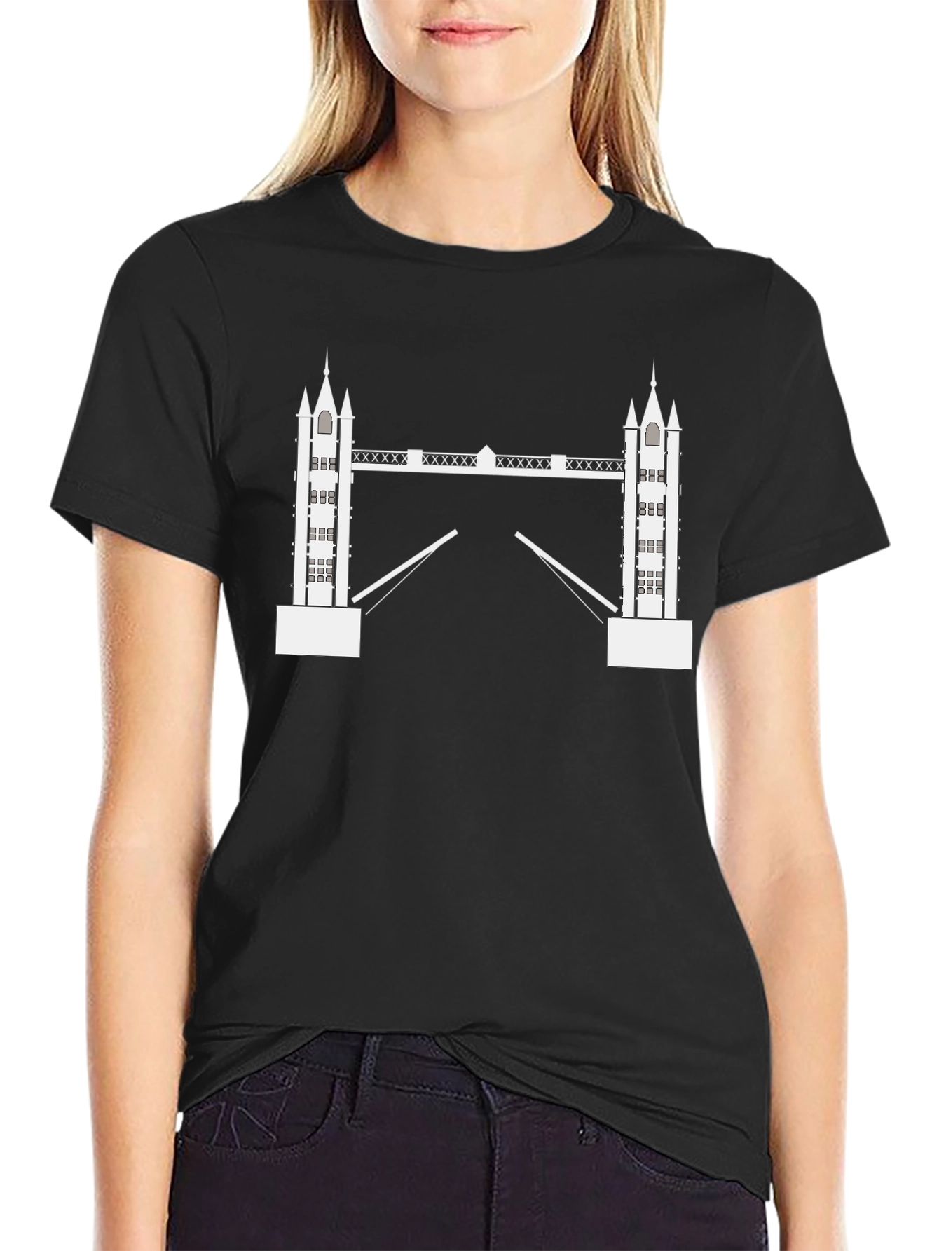 London Bridge Black Graphic Tee