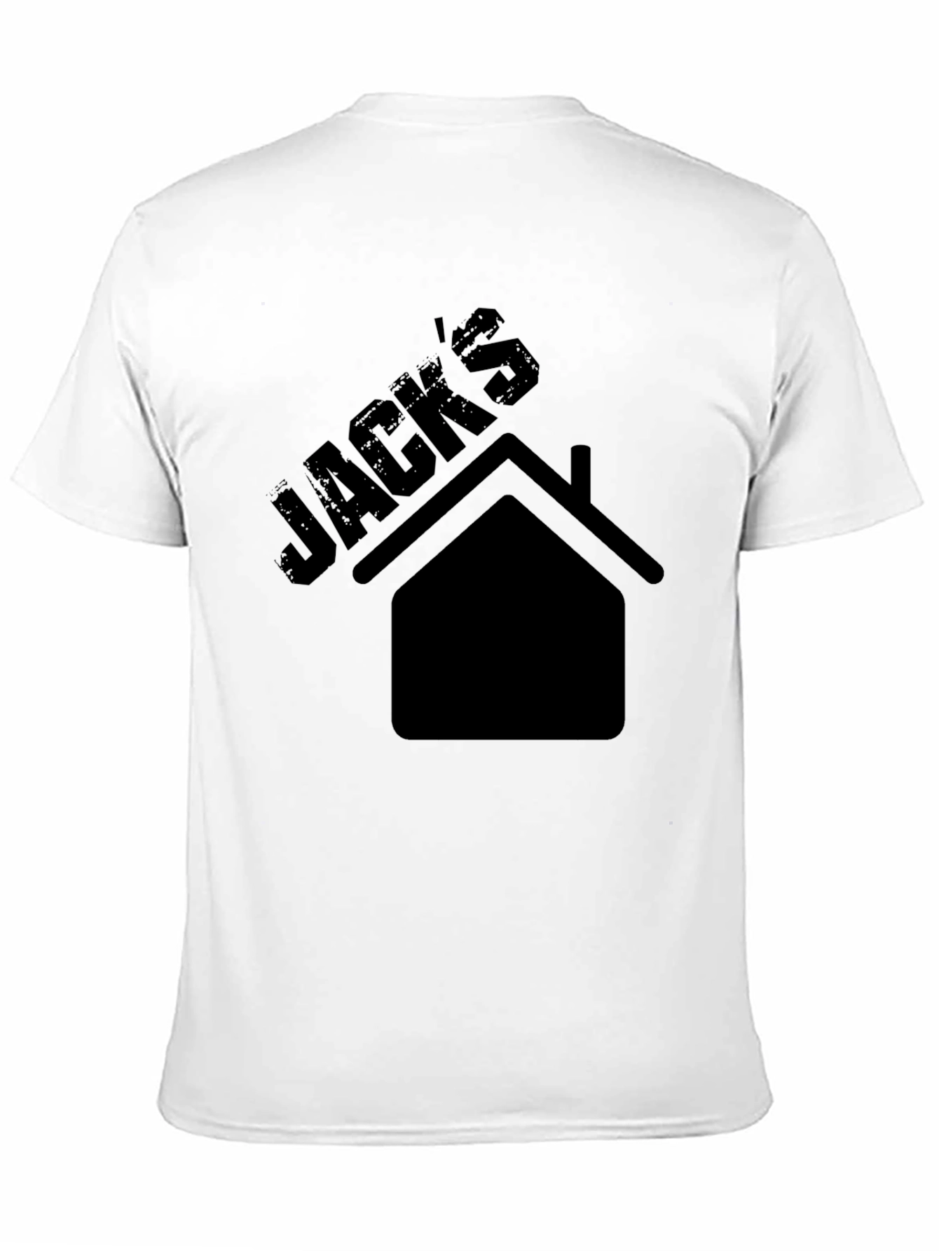 Jacks House Graphic Tee - Black Cotton Casual T-Shirt