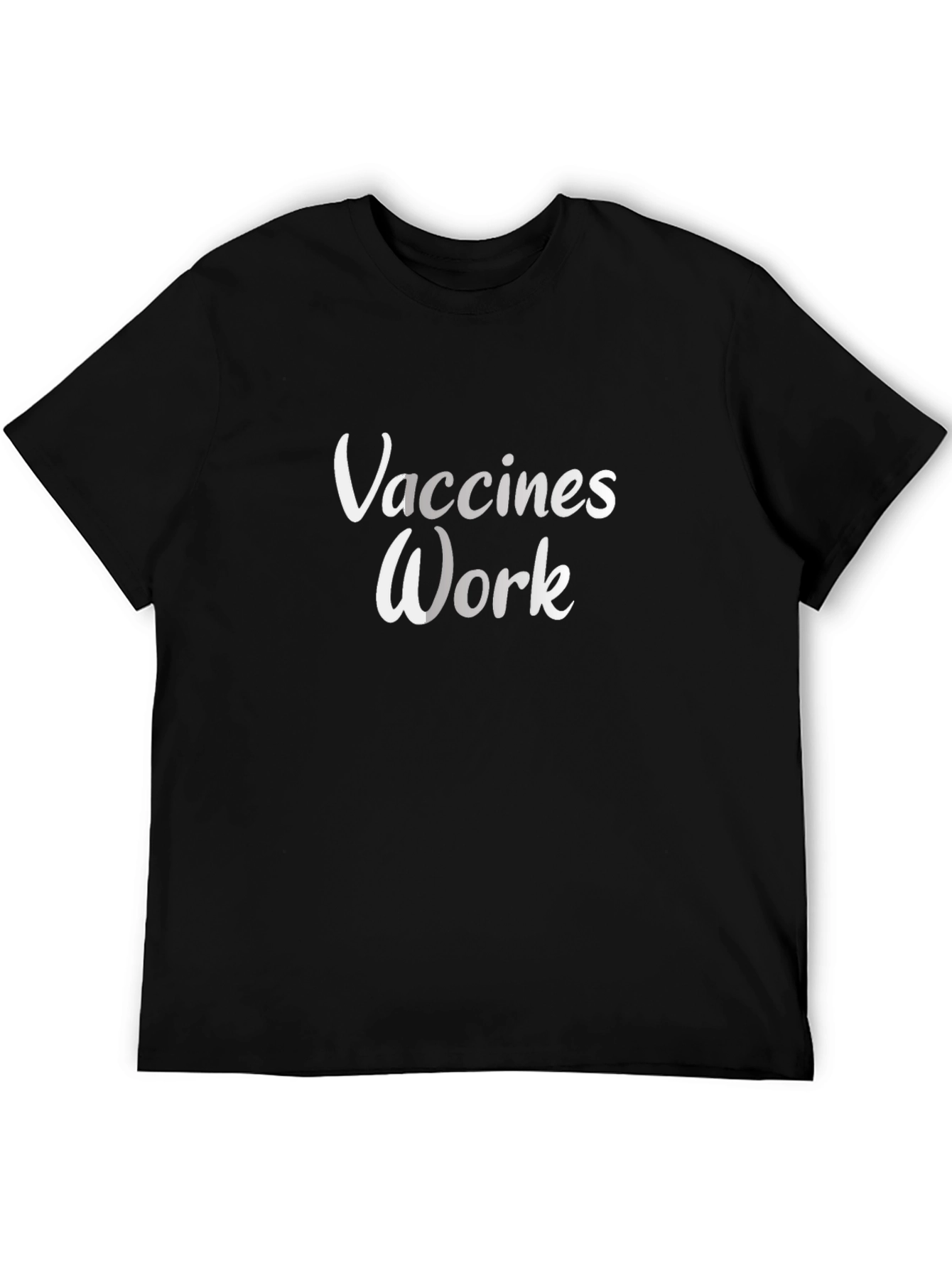 Vaccines Work Black T-Shirt - Pro-Vaccine Message