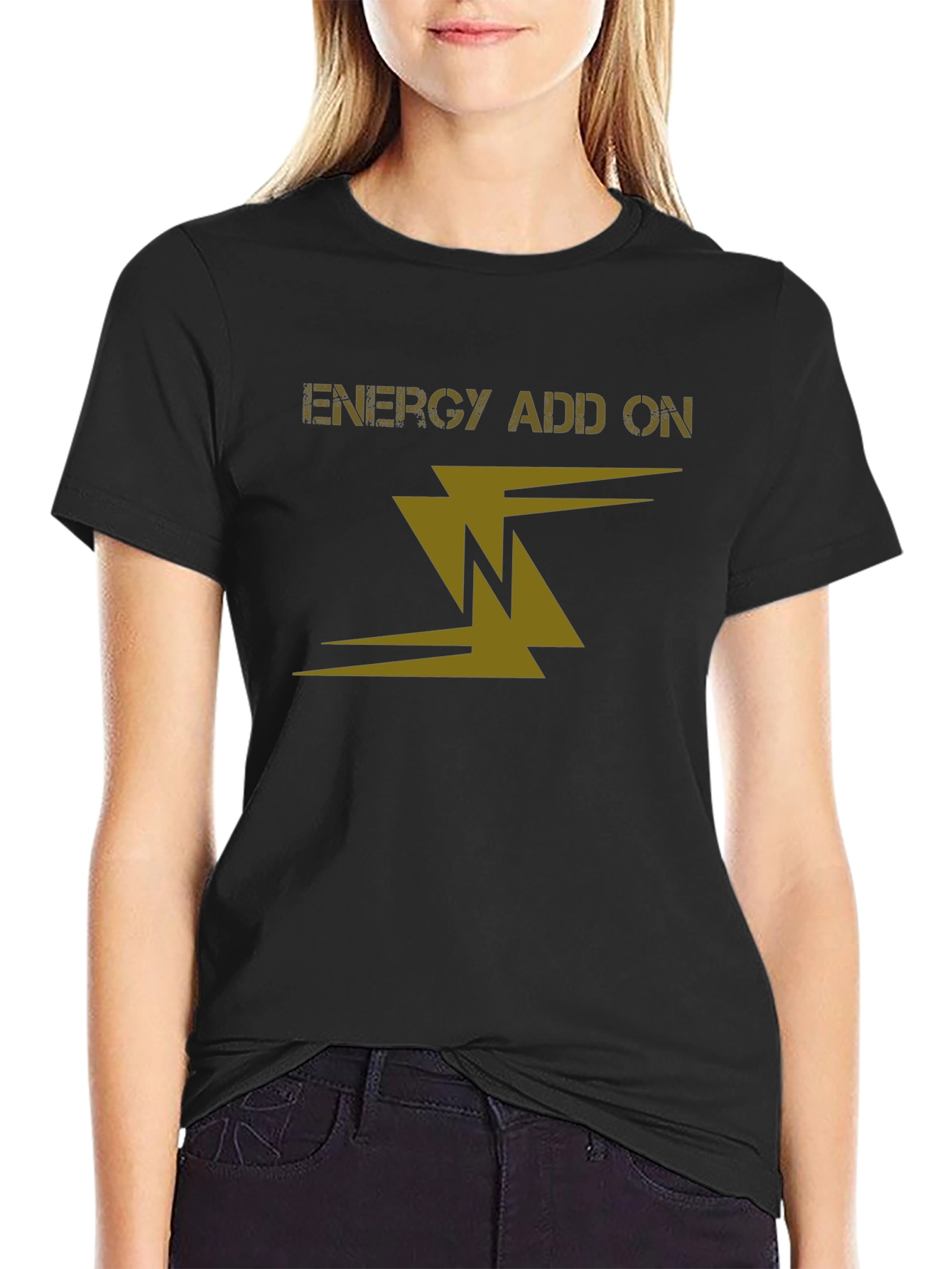 Energy Add On Black Graphic Tee