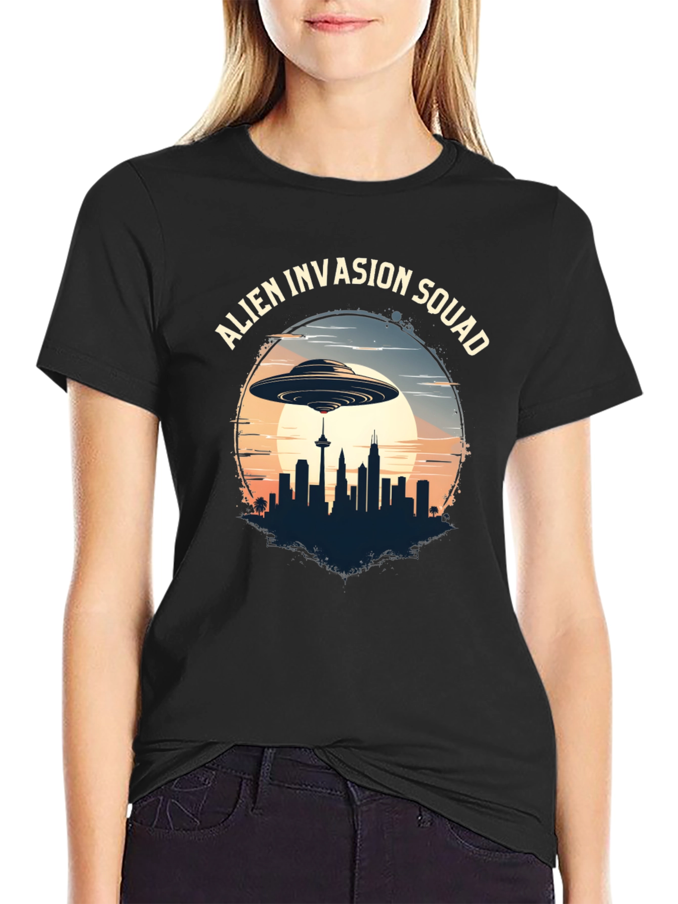 Alien Invasion Squad Graphic T-Shirt