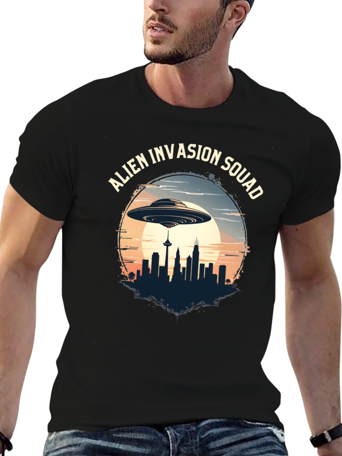 Alien Invasion Squad Graphic T-Shirt