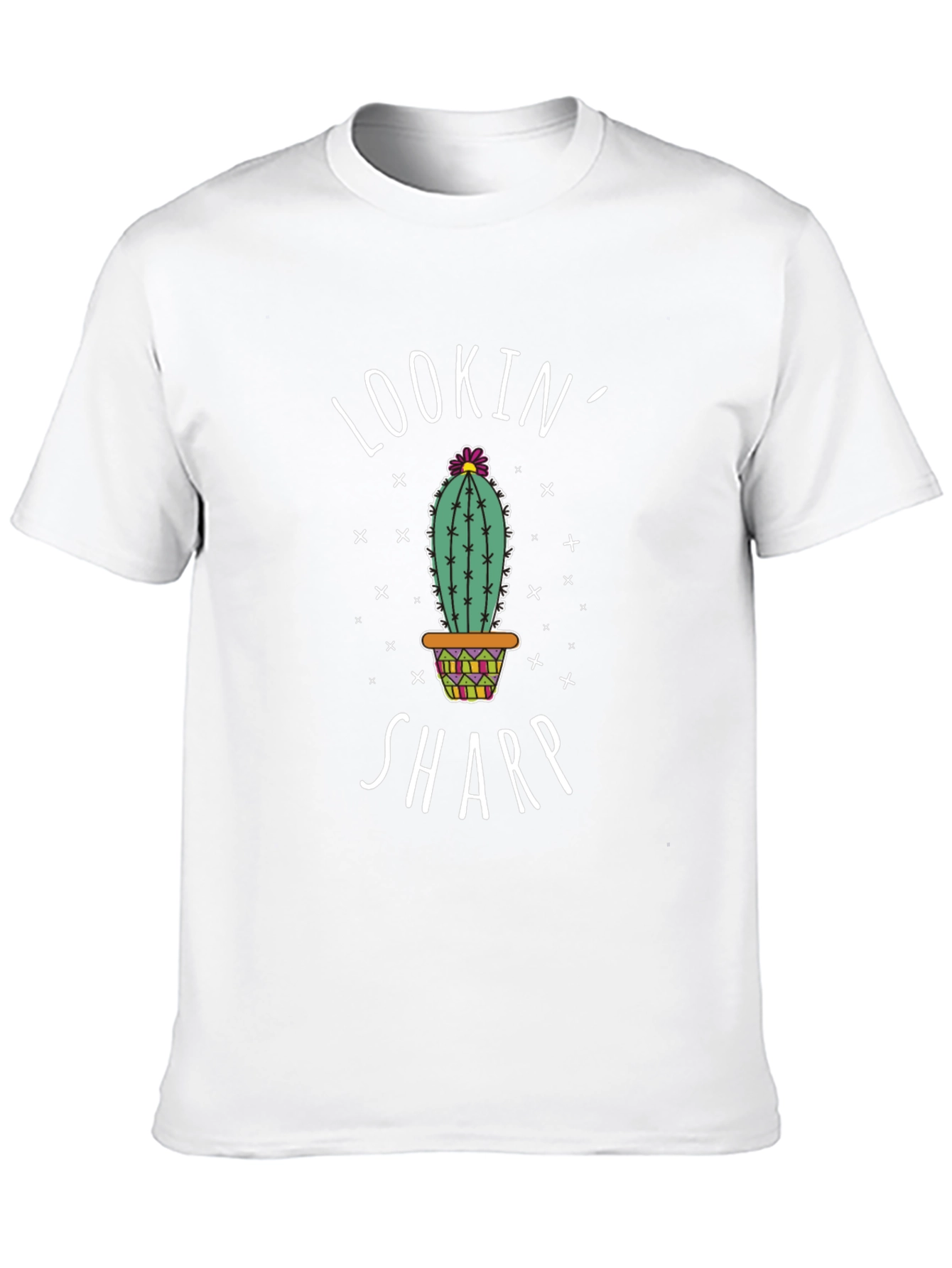 Lookin Sharp Cactus Graphic Tee - Trendy Unisex T-Shirt