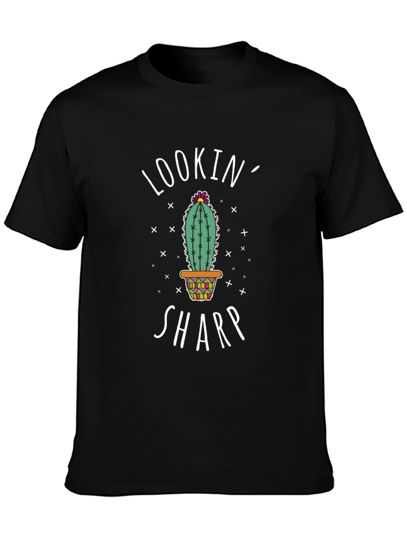 Lookin Sharp Cactus Graphic Tee - Trendy Unisex T-Shirt