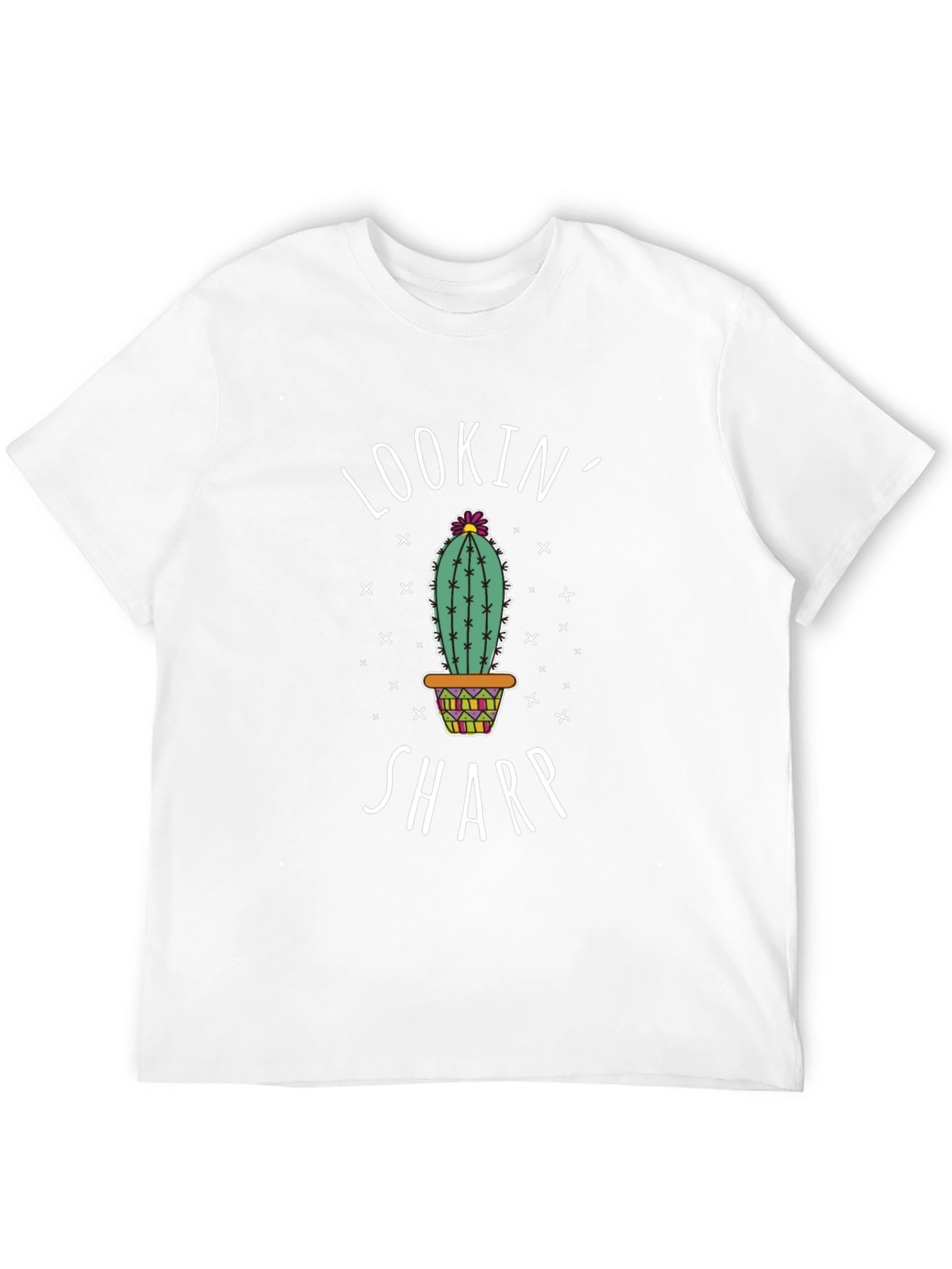 Lookin Sharp Cactus Graphic Tee - Trendy Unisex T-Shirt