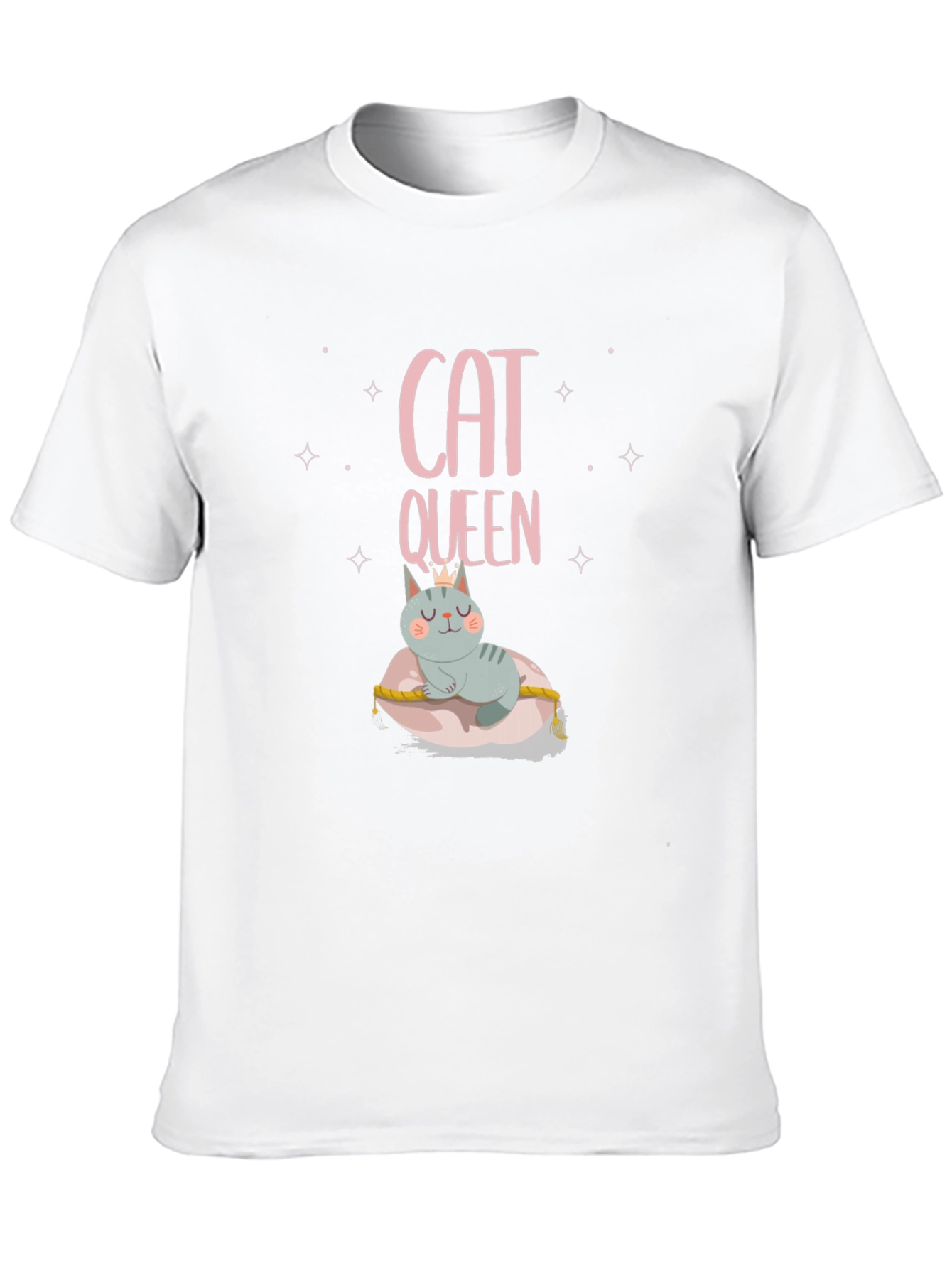 Cat Queen T-Shirt - Crowned Feline Tee