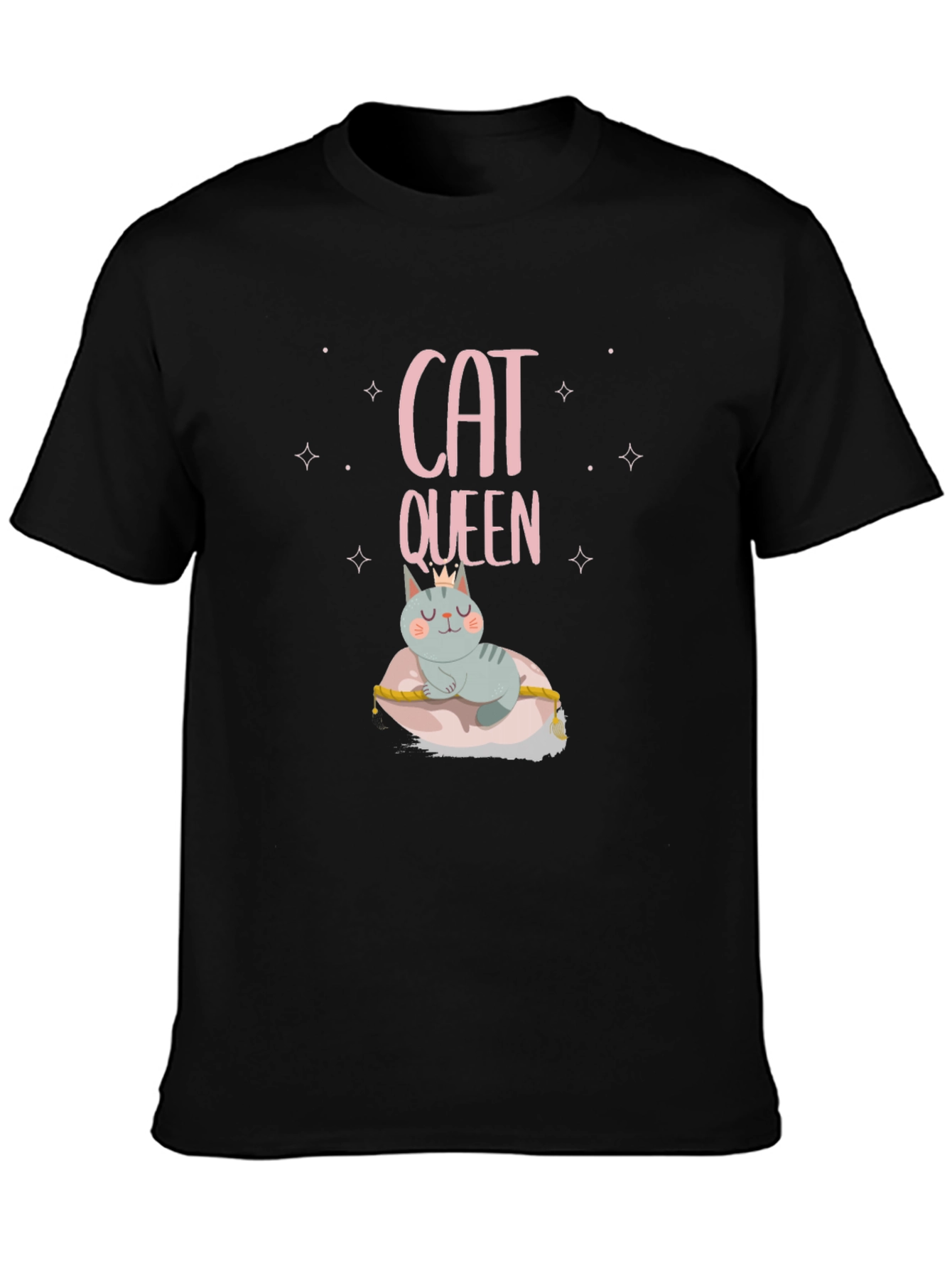 Cat Queen T-Shirt - Crowned Feline Tee
