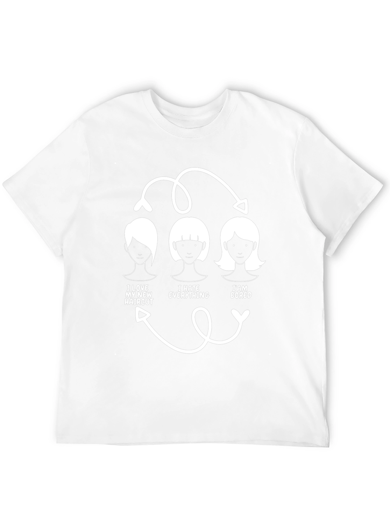 Humorous Haircut Cycle T-Shirt