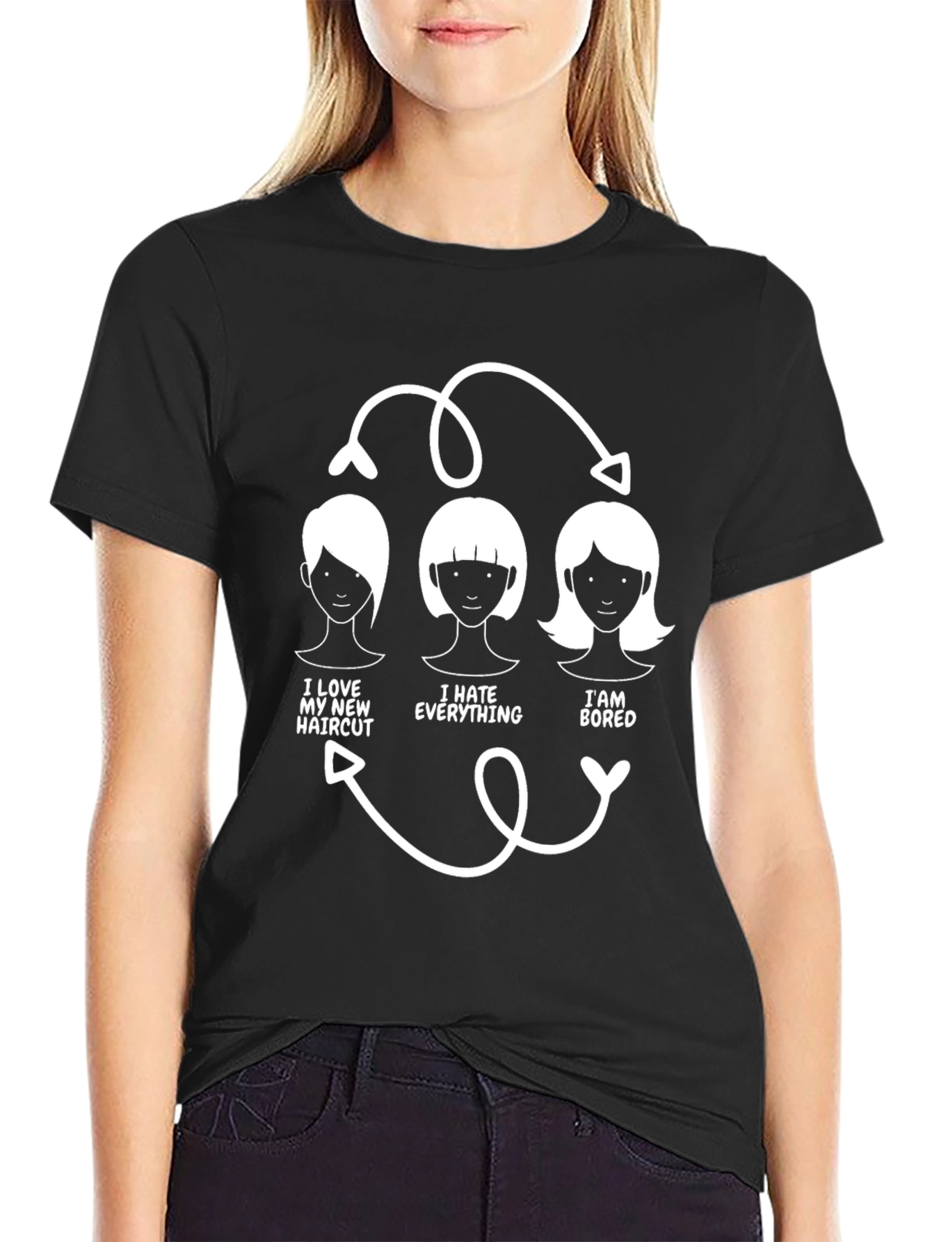 Humorous Haircut Cycle T-Shirt