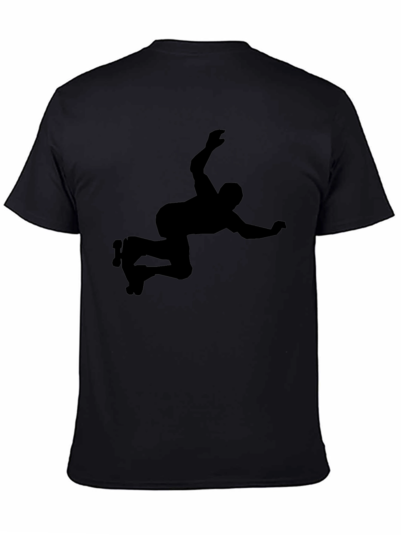 Black Roller Skater Silhouette Graphic Tee