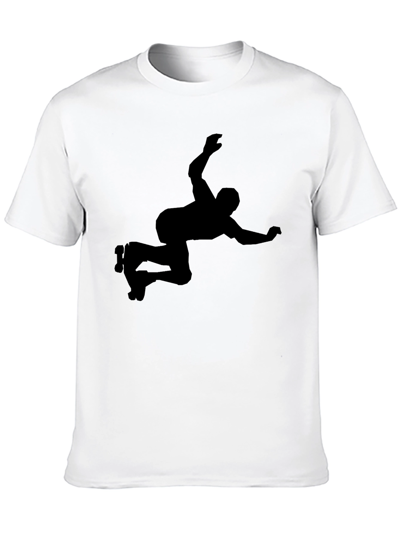 Black Roller Skater Silhouette Graphic Tee
