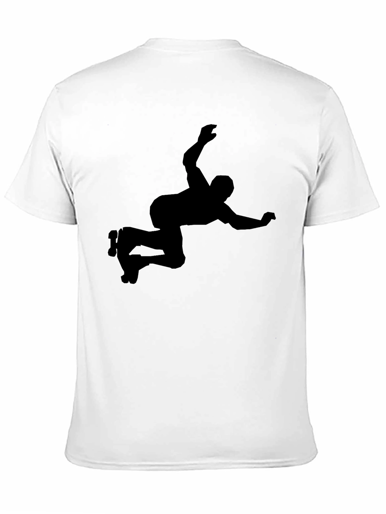 Black Roller Skater Silhouette Graphic Tee