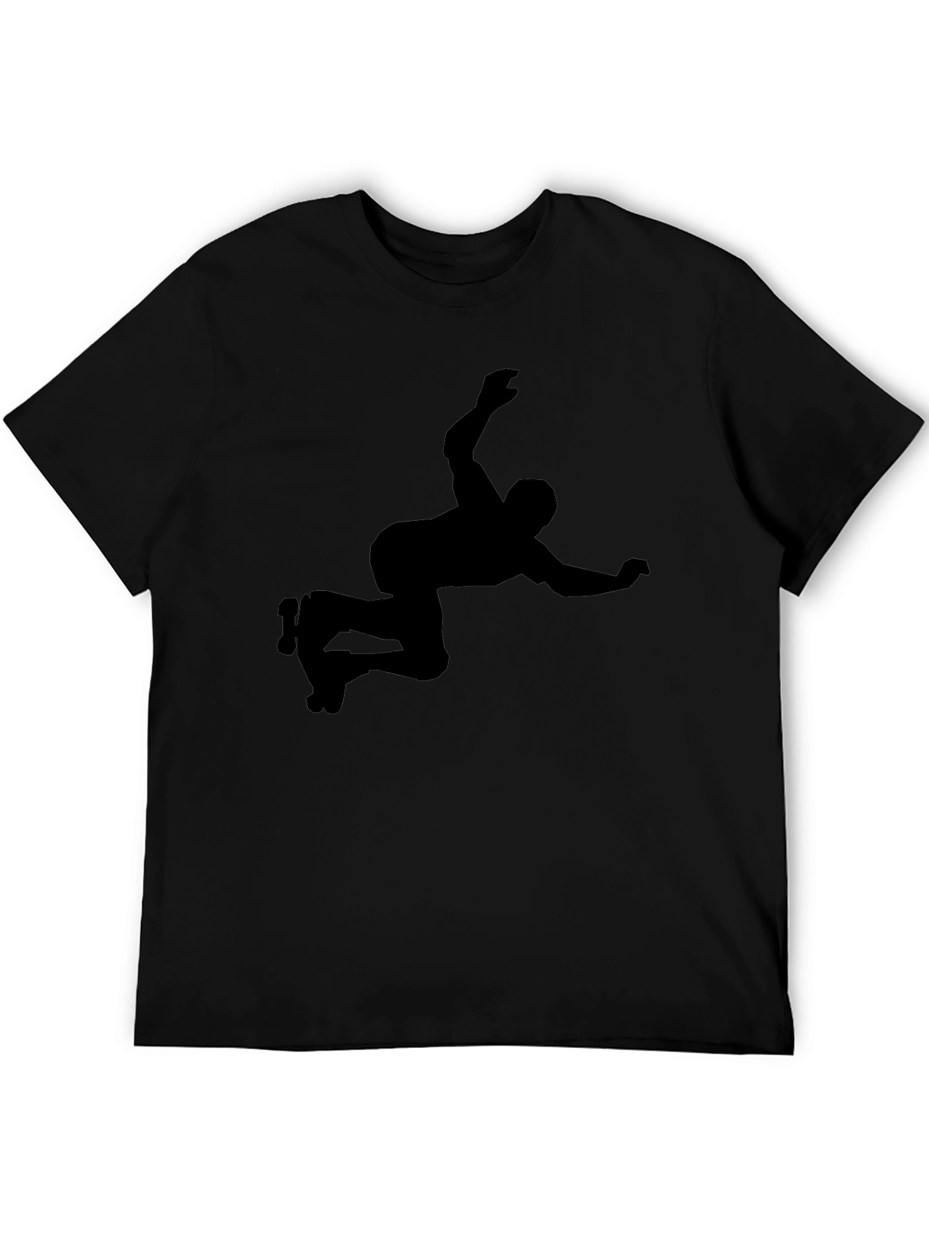 Black Roller Skater Silhouette Graphic Tee