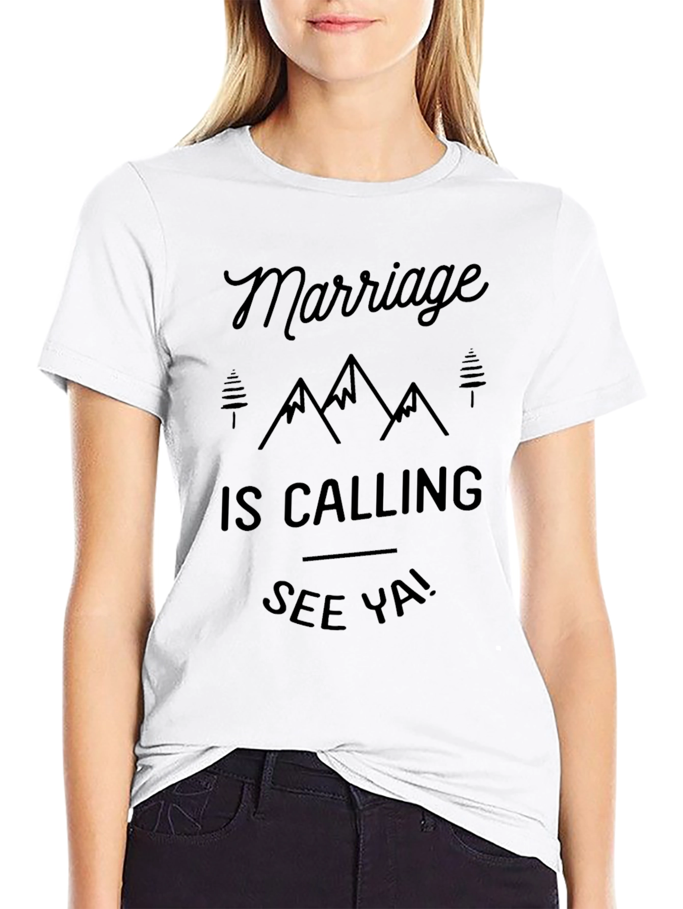 Marriage is Calling Mens Black T-Shirt