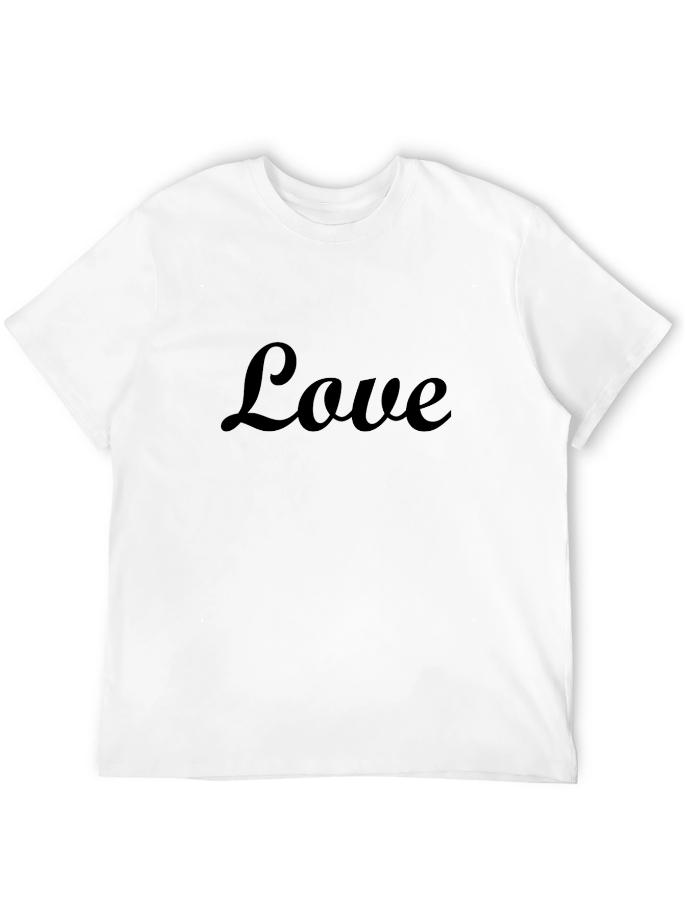 Love Script Black T-Shirt - Stylish Casual Wear