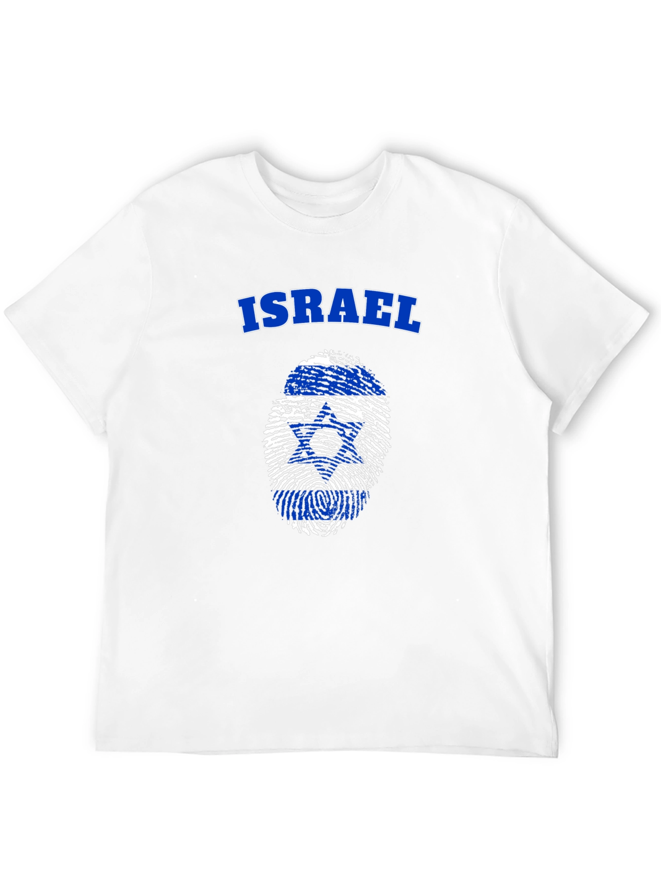 Israel Flag Fingerprint T-Shirt - Patriotic Pride