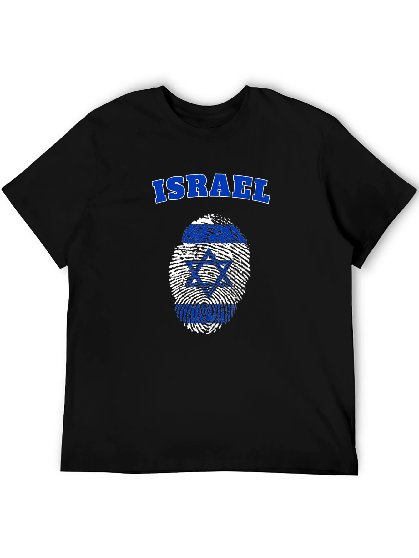 Israel Flag Fingerprint T-Shirt - Patriotic Pride