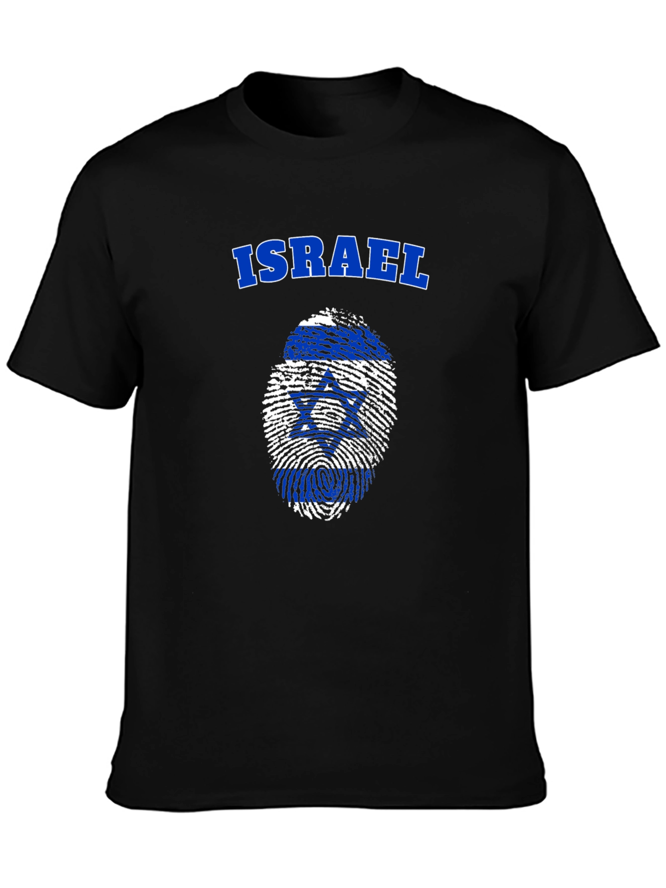 Israel Flag Fingerprint T-Shirt - Patriotic Pride