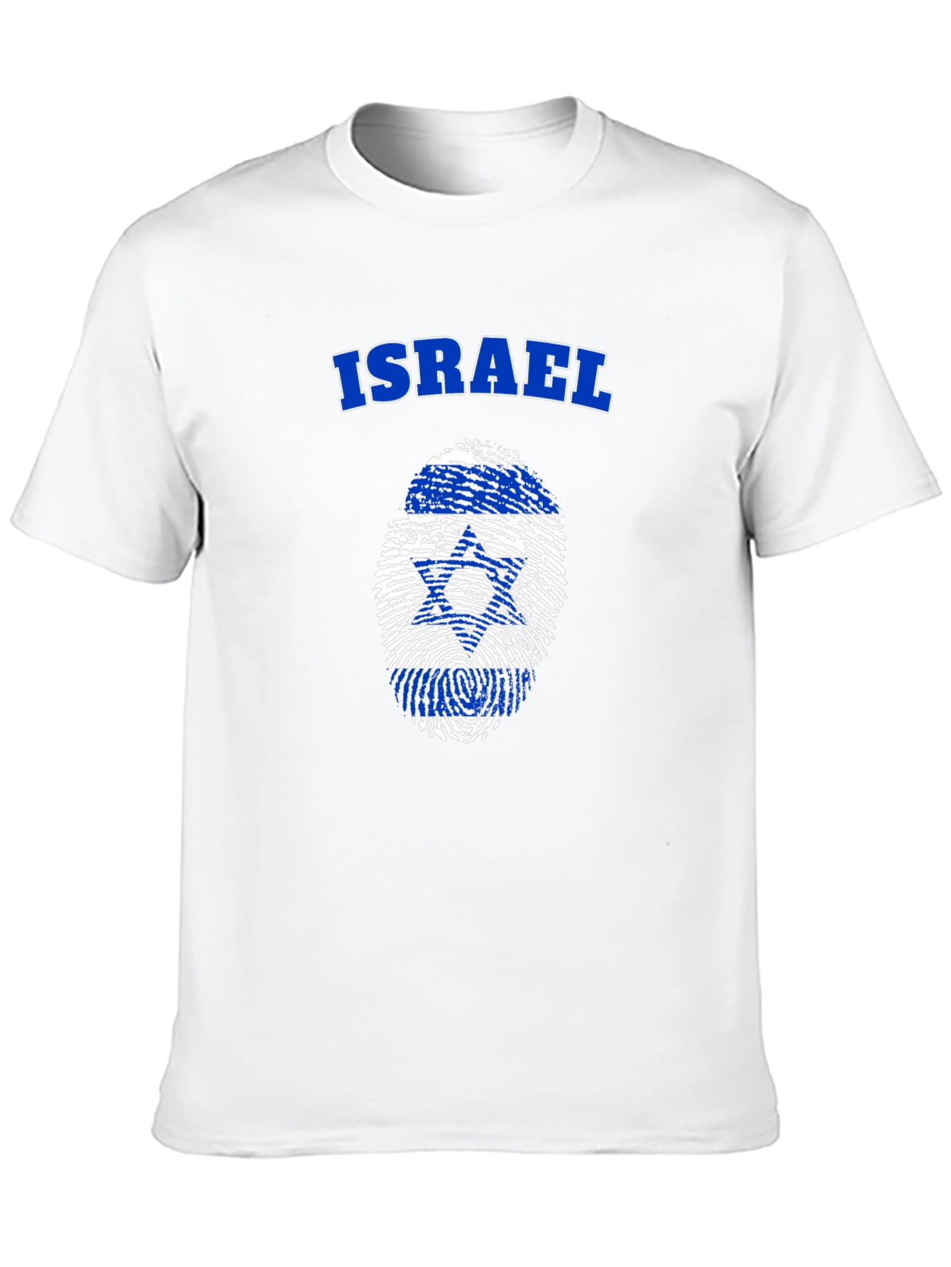 Israel Flag Fingerprint T-Shirt - Patriotic Pride