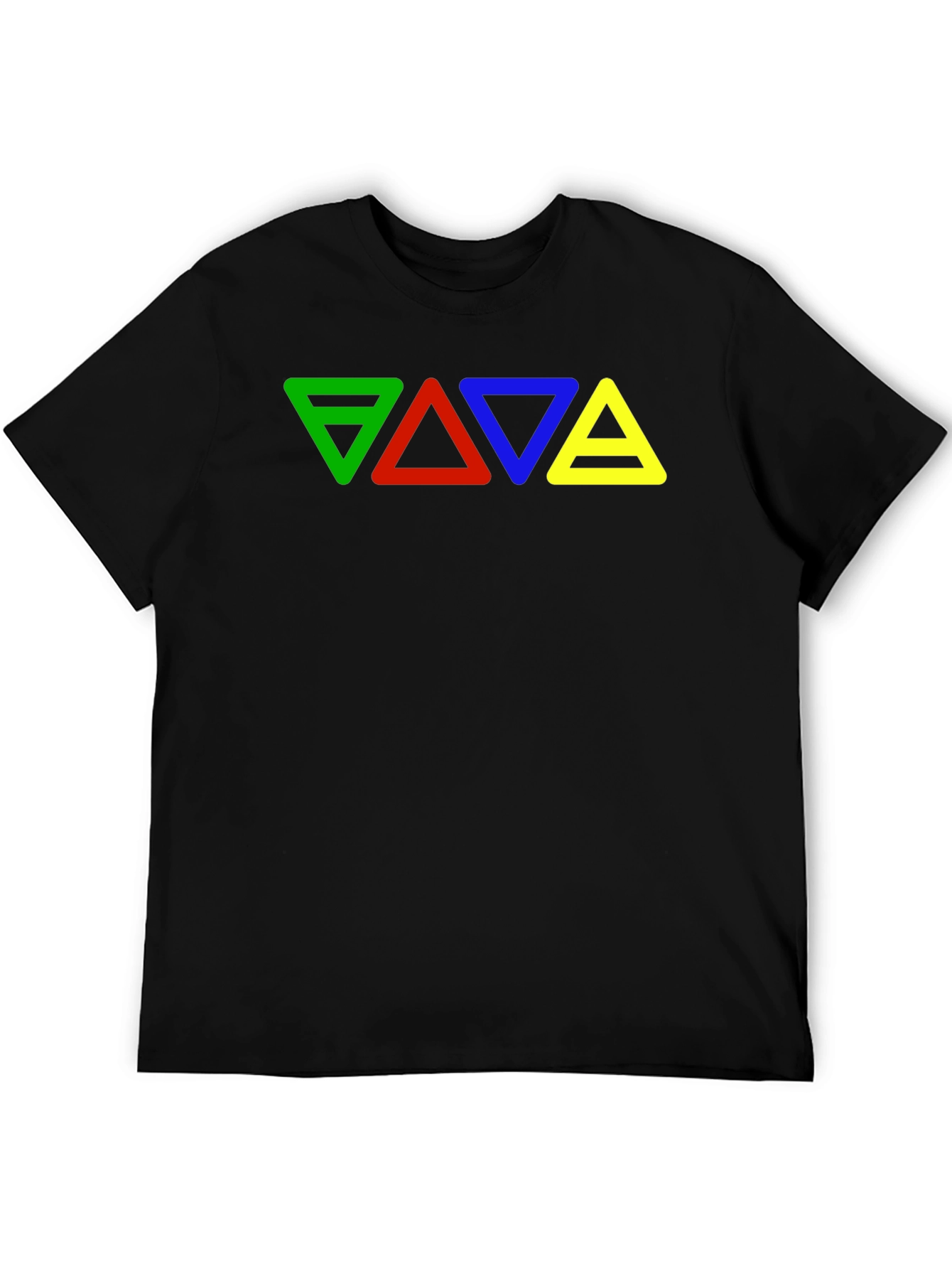Elemental Triangles Black T-Shirt