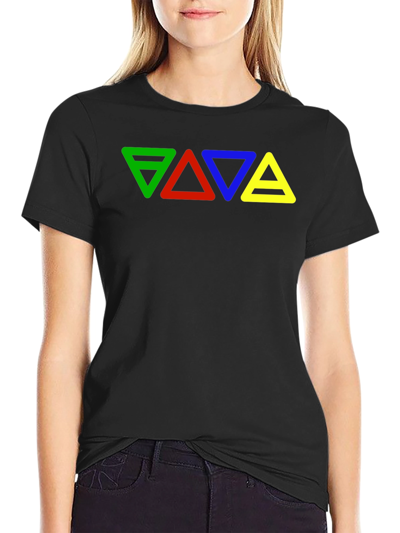 Elemental Triangles Black T-Shirt