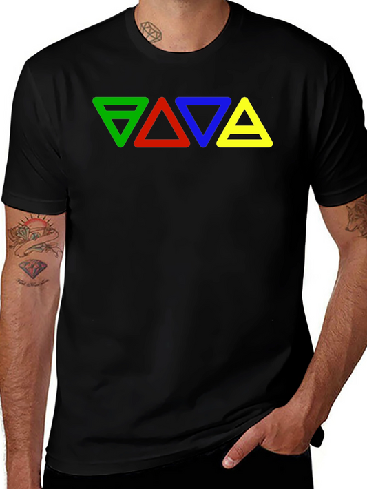Elemental Triangles Black T-Shirt