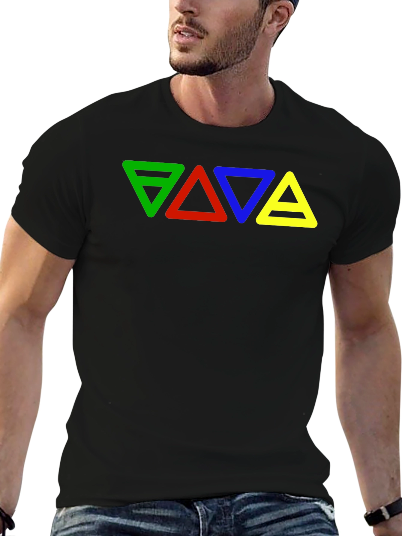 Elemental Triangles Black T-Shirt