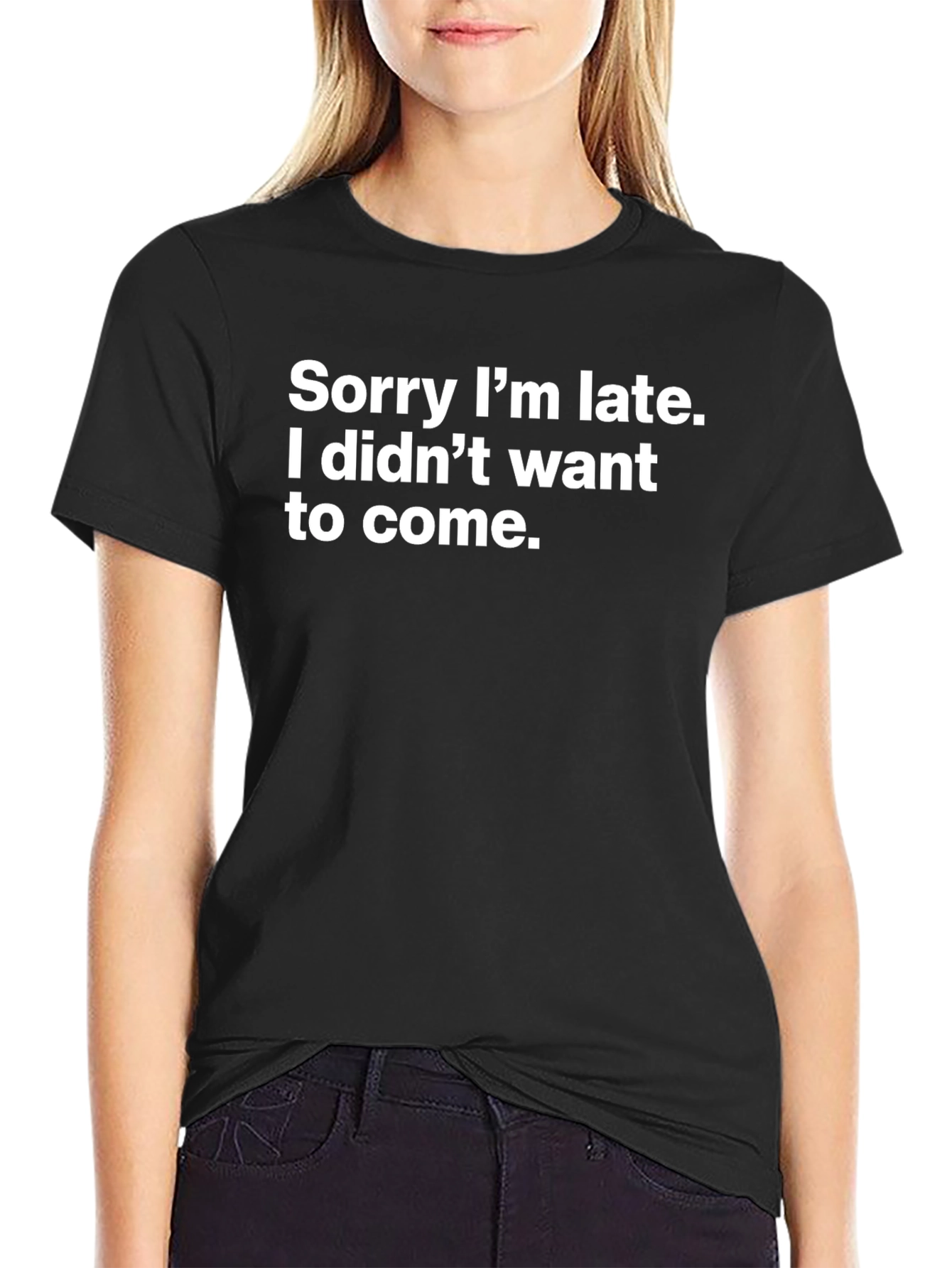 Funny Sorry Im Late Mens T-Shirt