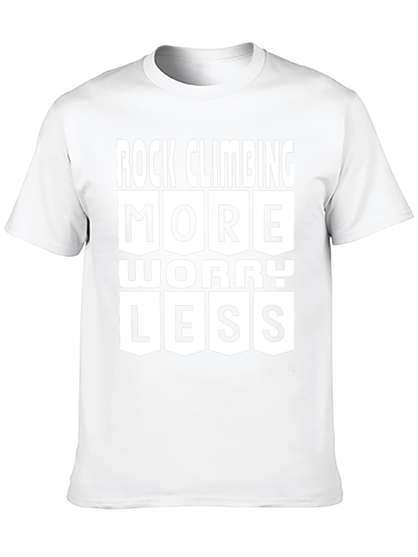 Rock Climbing More Worry Less Graphic T-Shirt