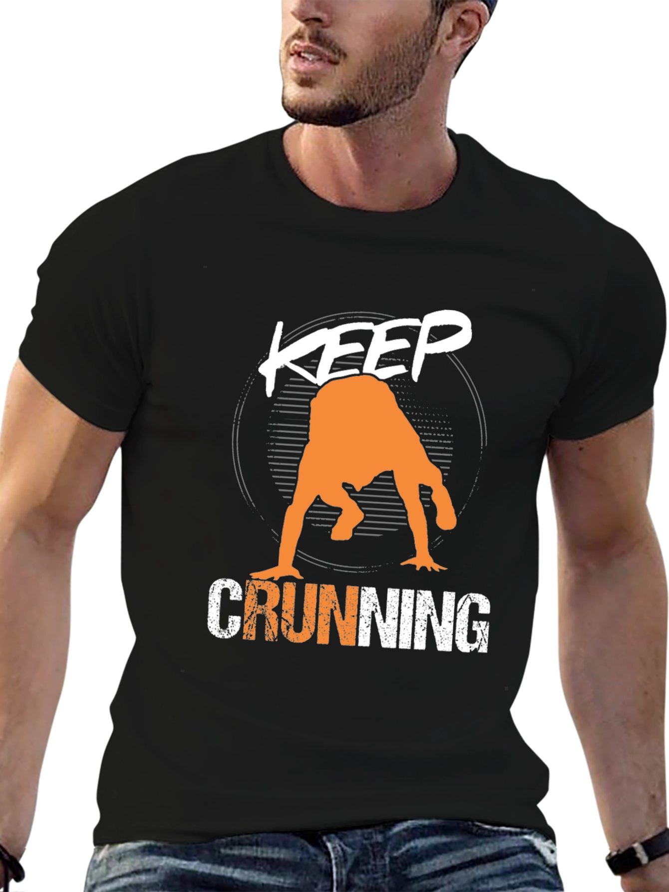 Keep Crunning T-Shirt - Mens Graphic Tee