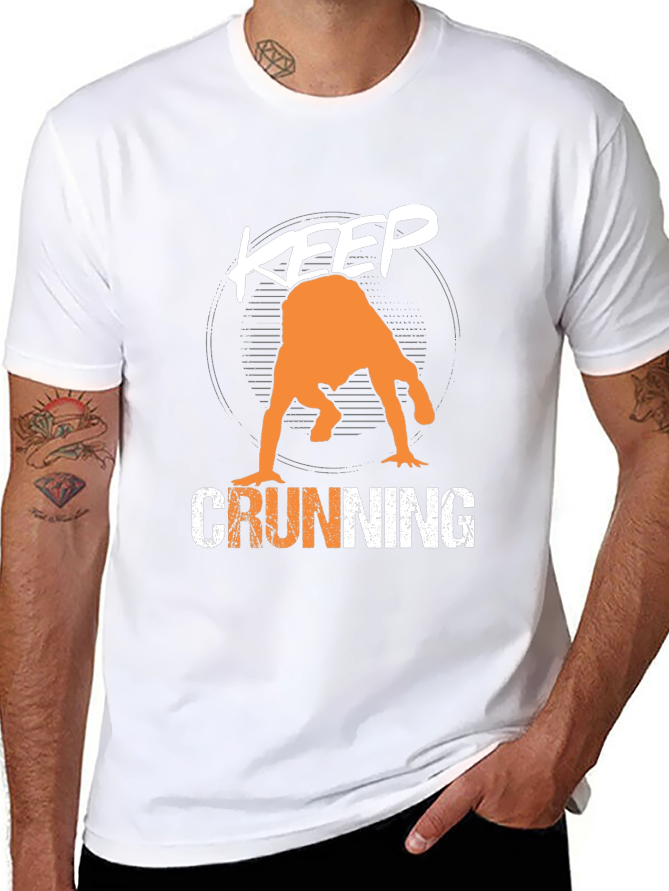 Keep Crunning T-Shirt - Mens Graphic Tee