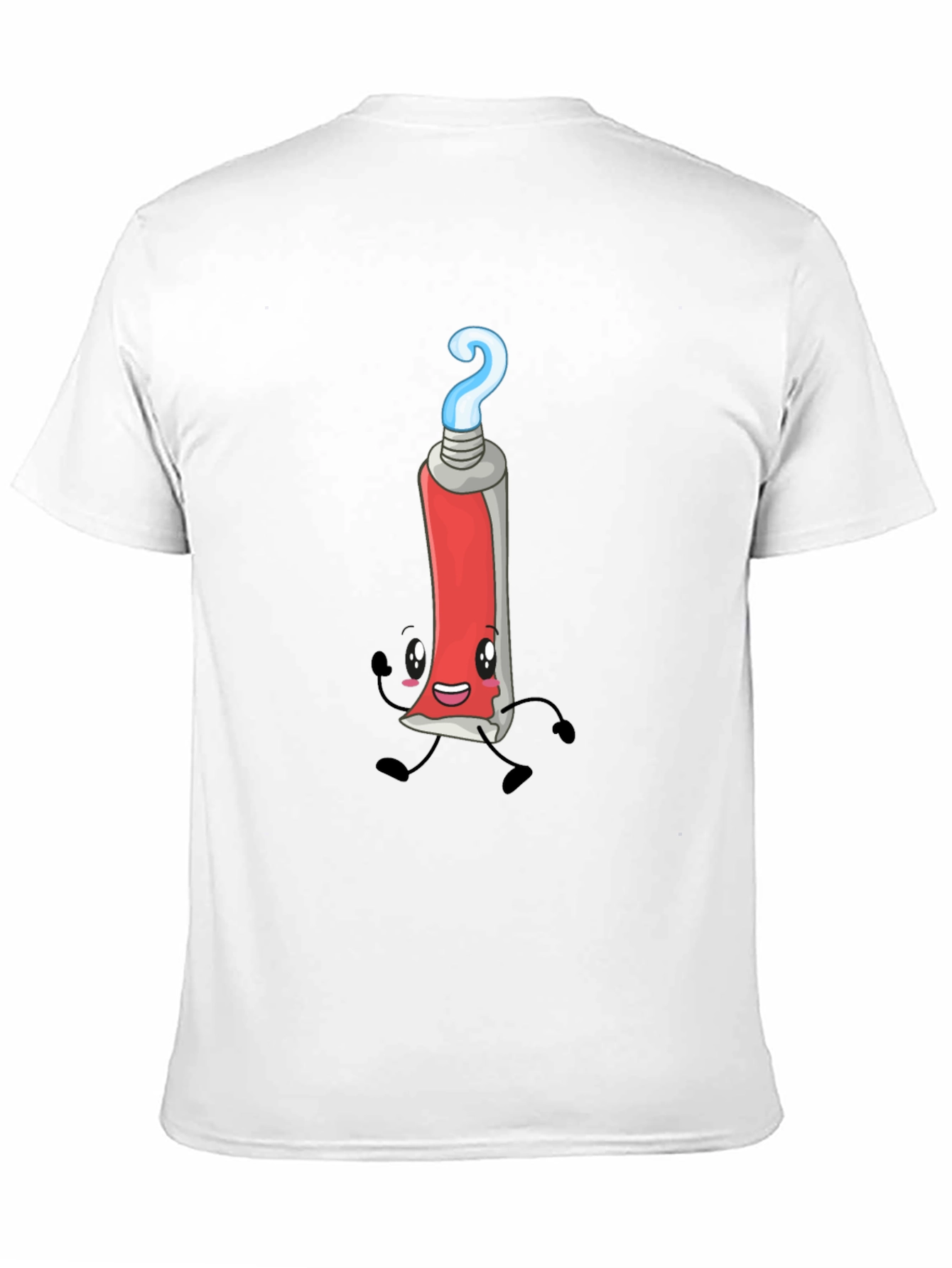 Cartoon Toothpaste Tube Graphic Tee - Black T-Shirt