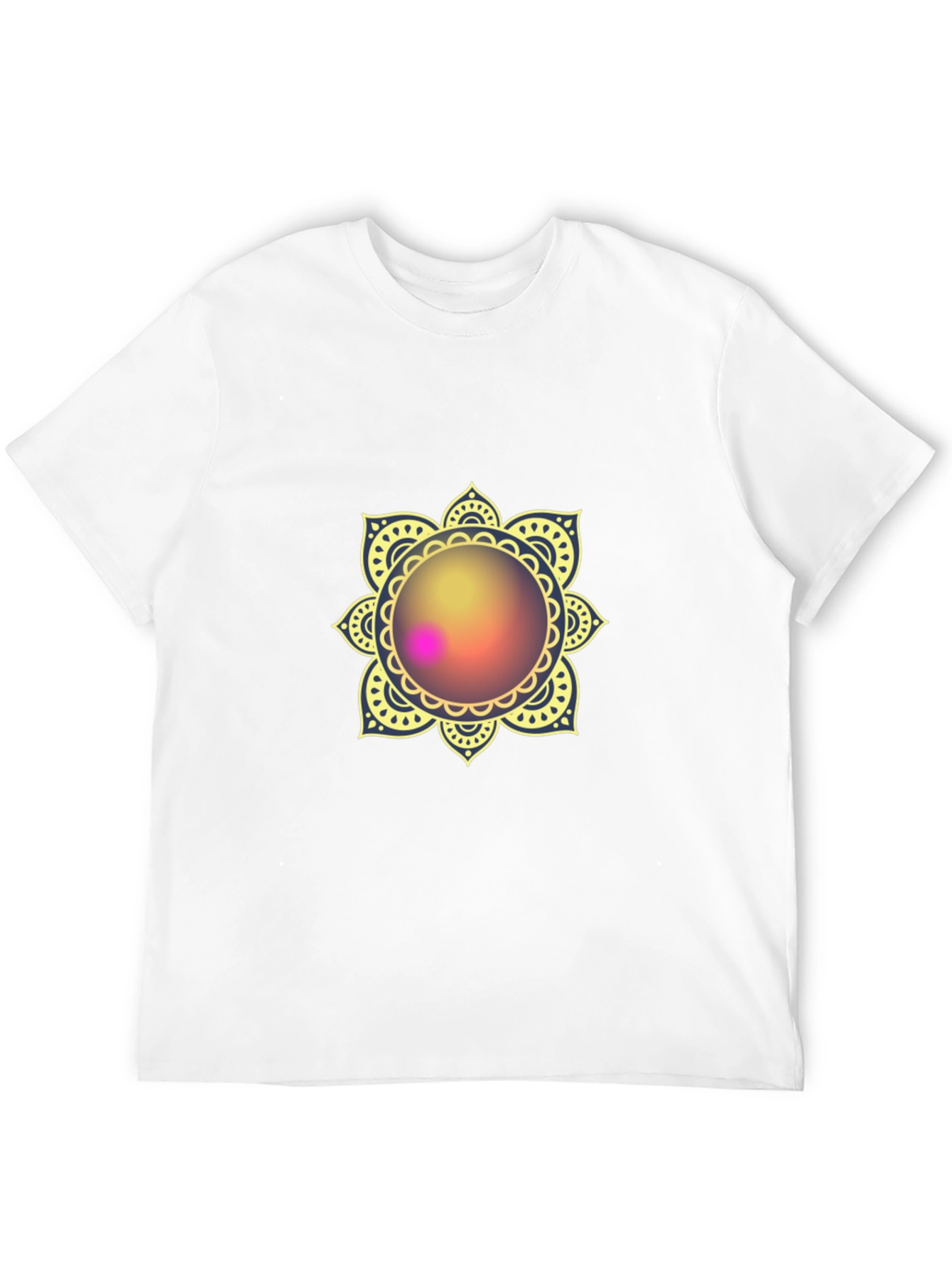 Mandala Print Black T-Shirt - Stylish & Comfortable