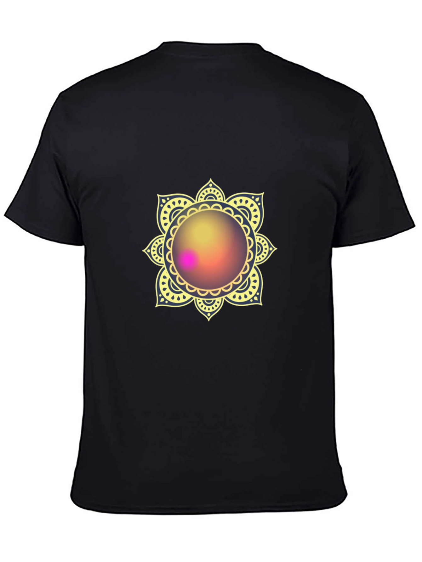 Mandala Print Black T-Shirt - Stylish & Comfortable