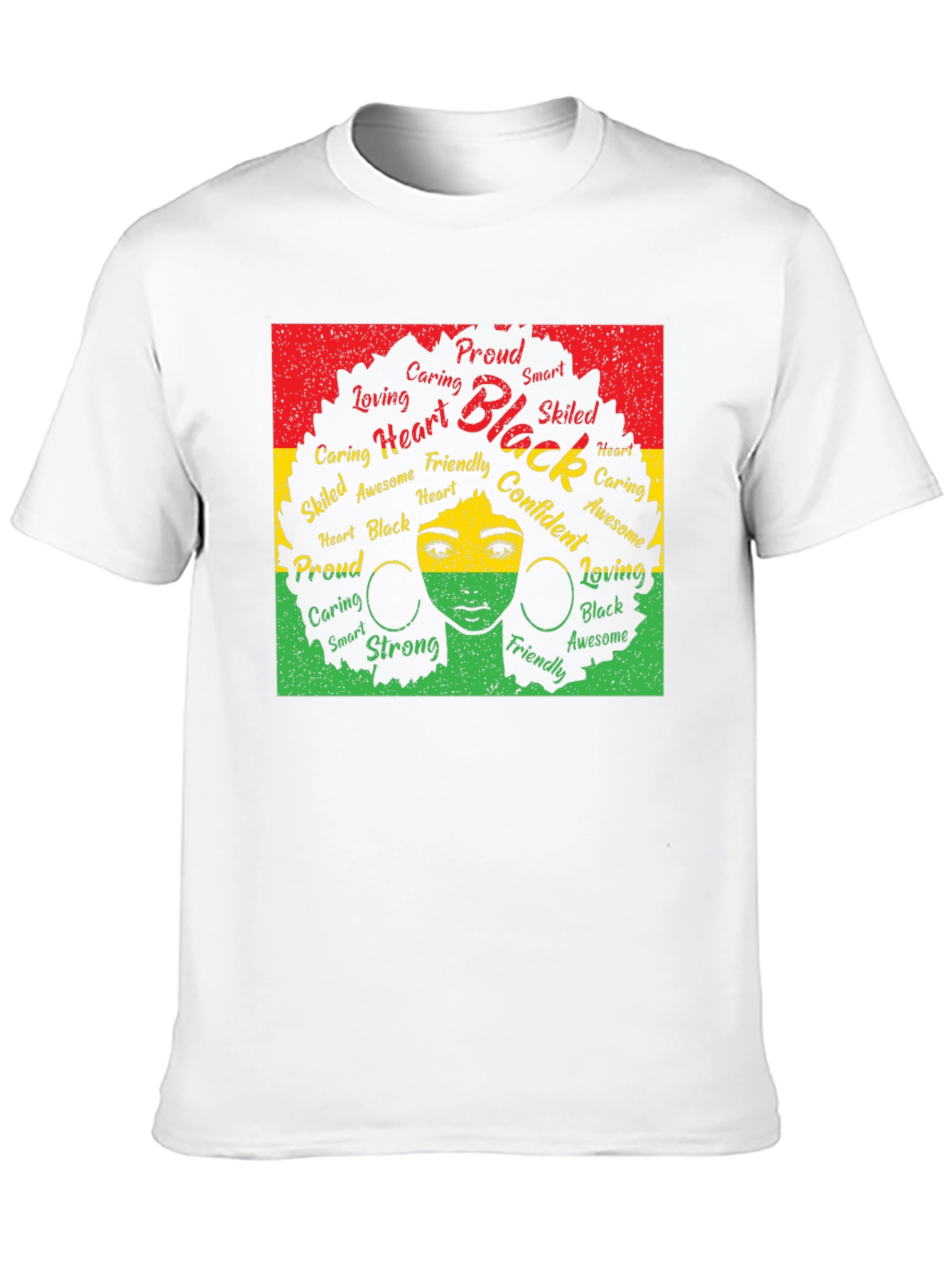 Black Pride Afro Word Art T-Shirt