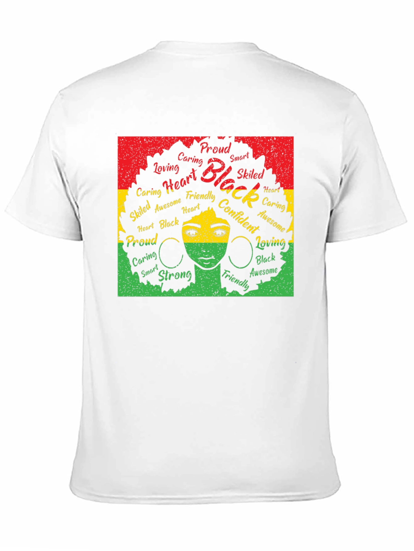 Black Pride Afro Word Art T-Shirt