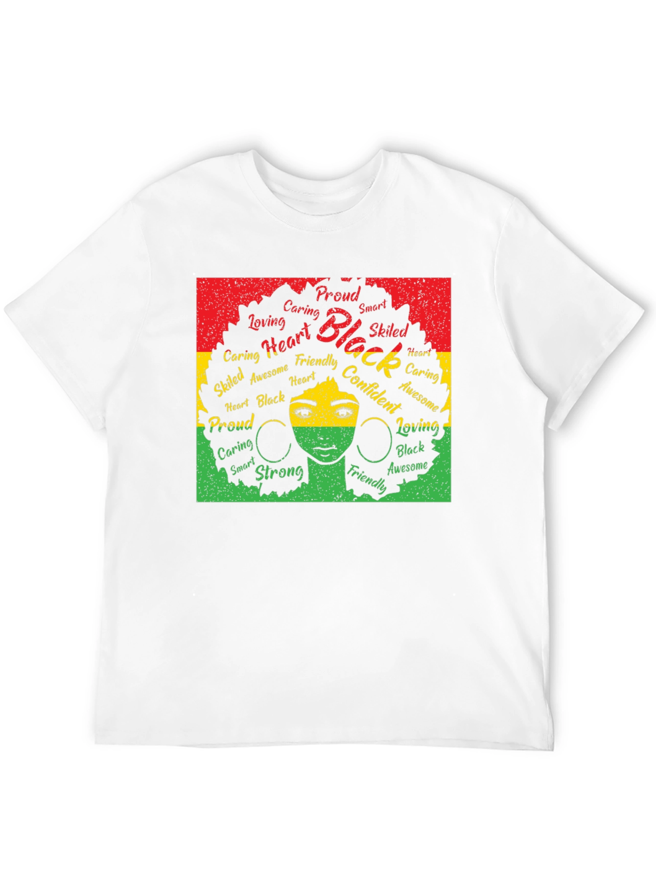 Black Pride Afro Word Art T-Shirt