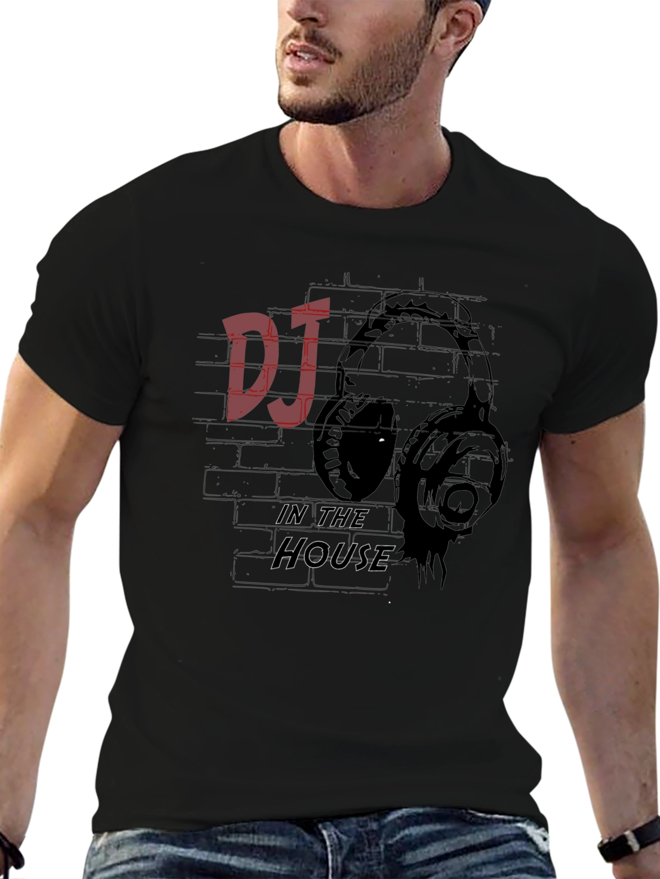 DJ in the House Graphic Print Tee