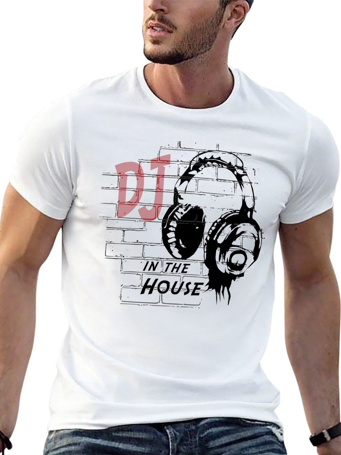 DJ in the House Graphic Print Tee