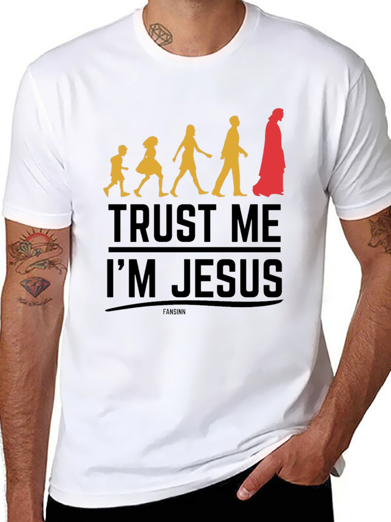 Trust Me Im Jesus Black Graphic Tee