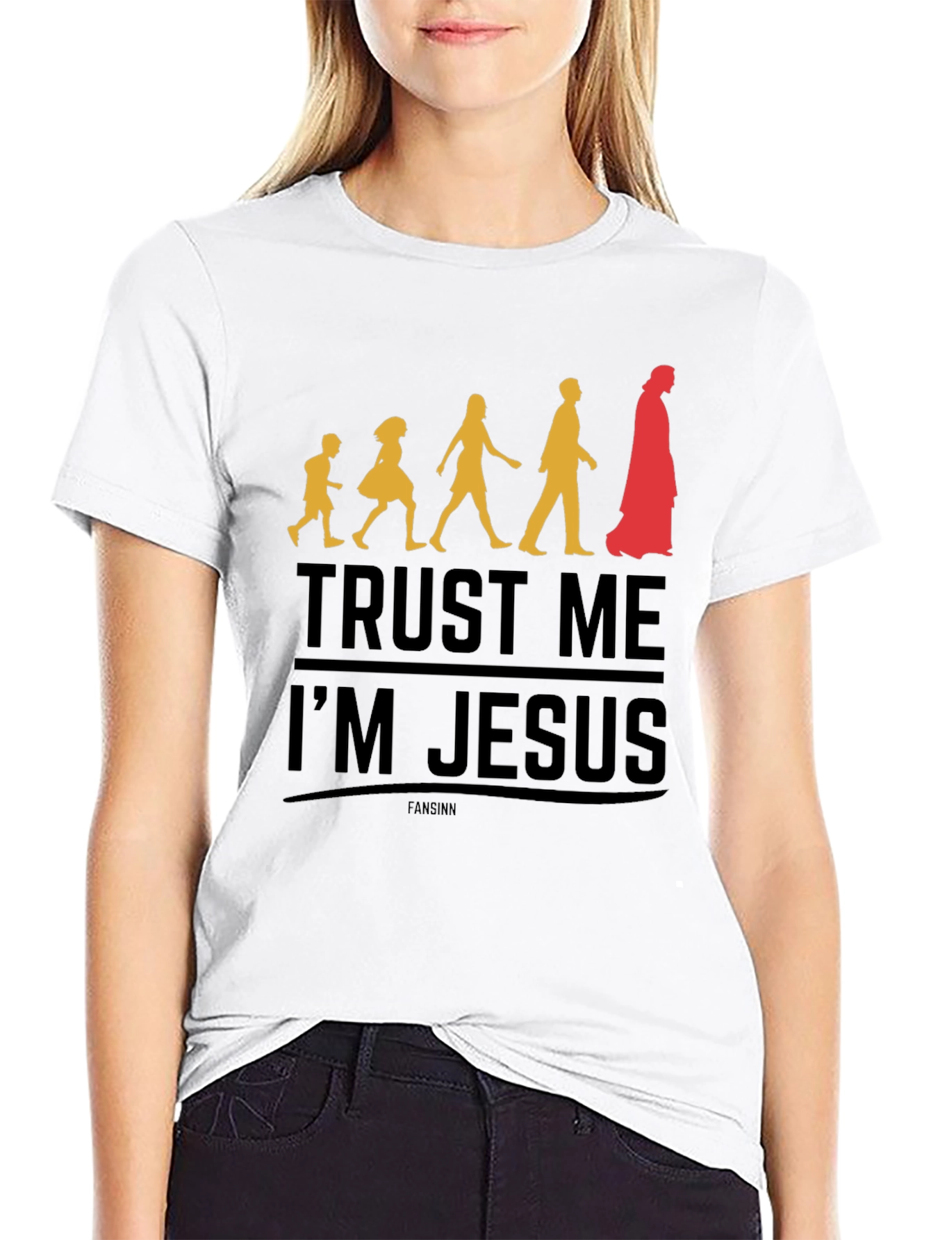 Trust Me Im Jesus Black Graphic Tee