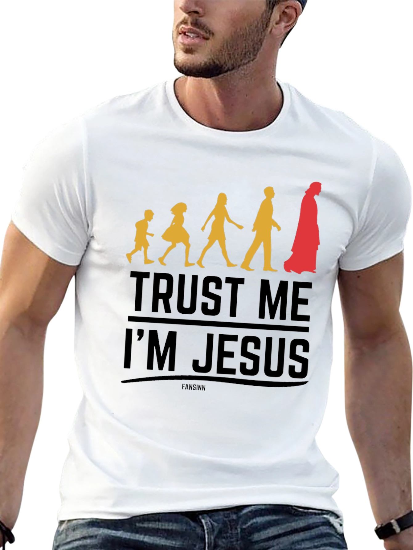 Trust Me Im Jesus Black Graphic Tee