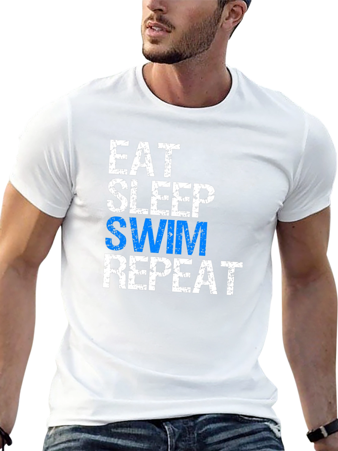 Eat Sleep Swim Repeat Graphic Tee