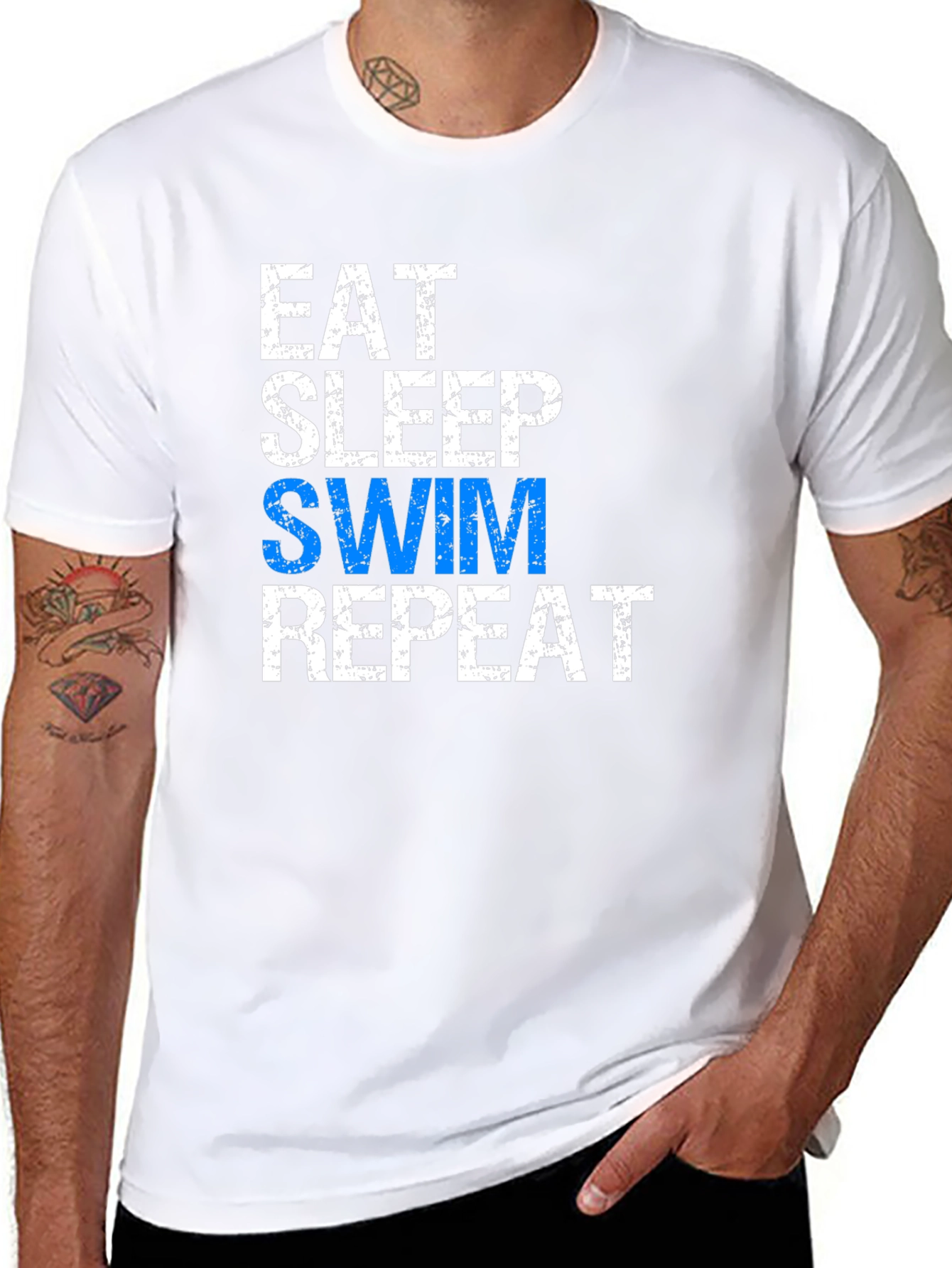 Eat Sleep Swim Repeat Graphic Tee