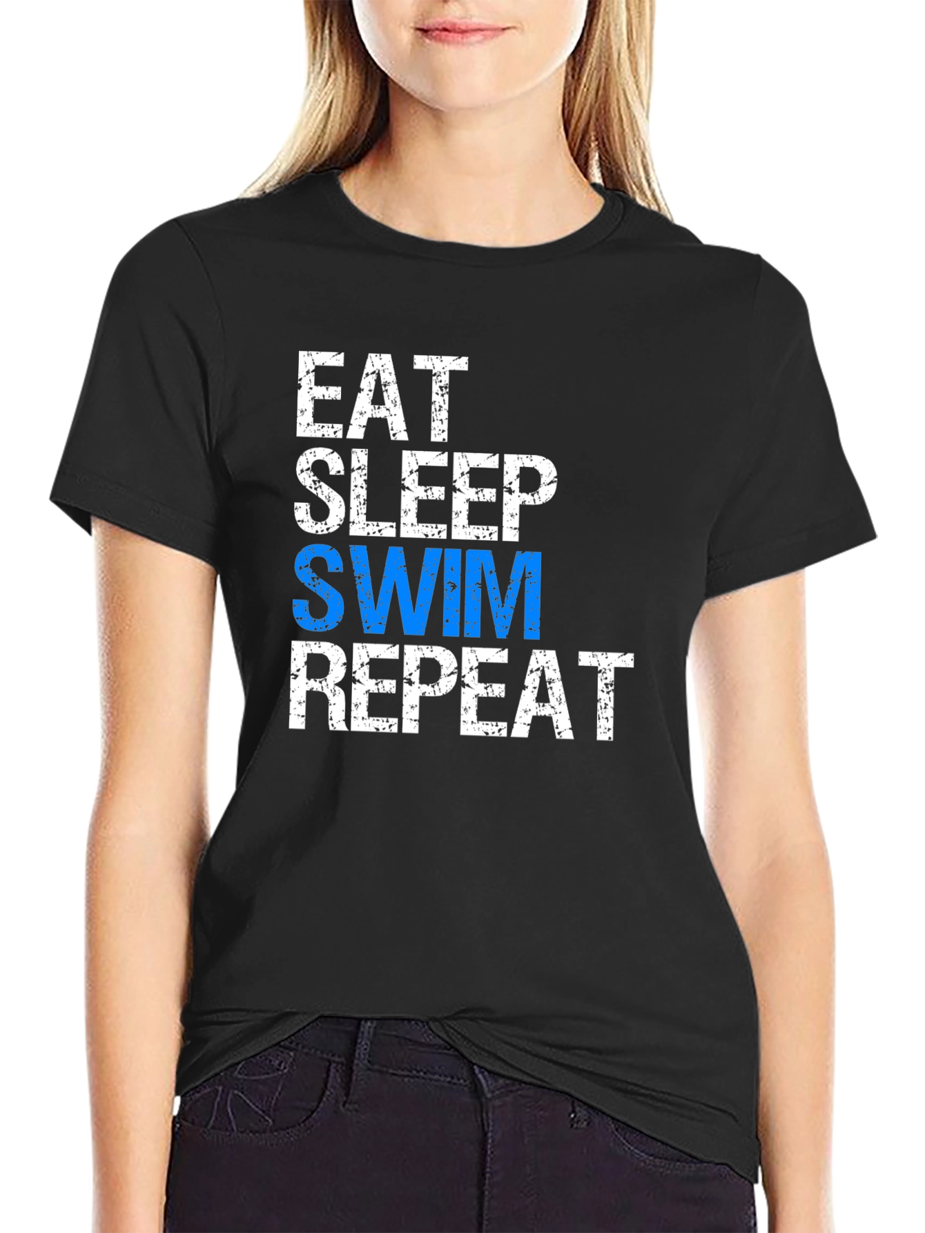 Eat Sleep Swim Repeat Graphic Tee