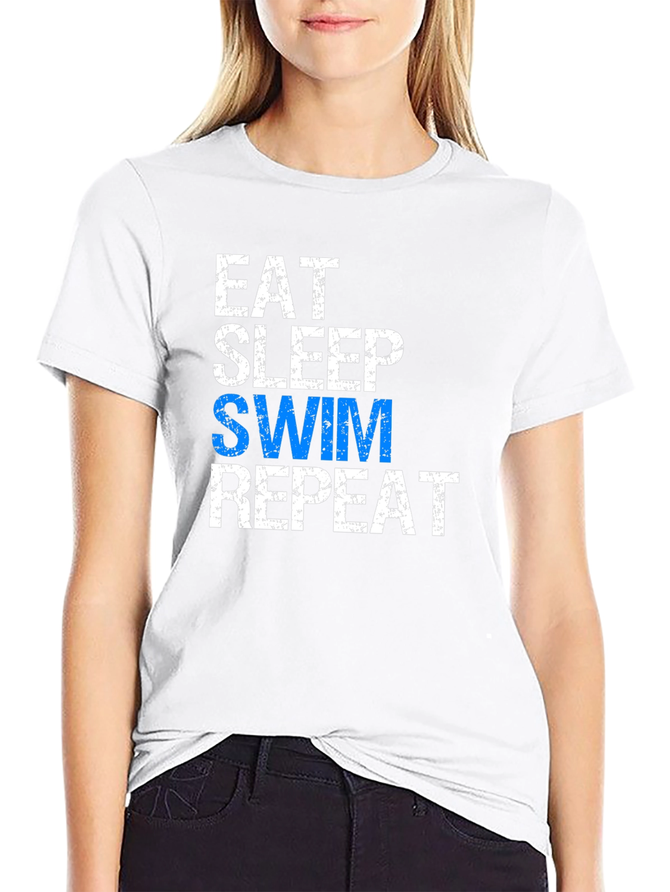 Eat Sleep Swim Repeat Graphic Tee